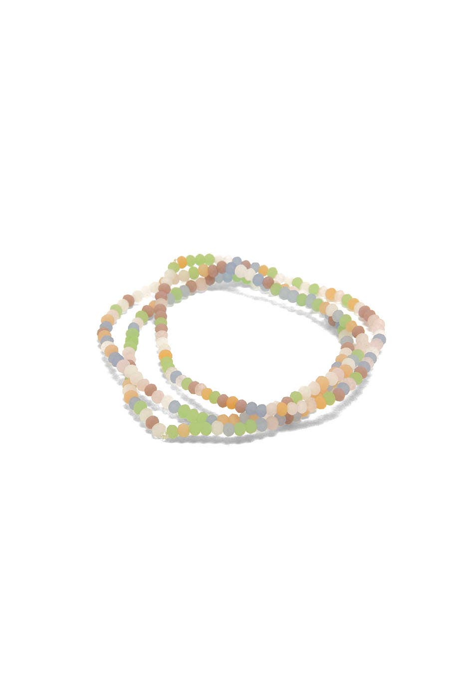 Pastel Glass Bead Stretch Bracelet Set