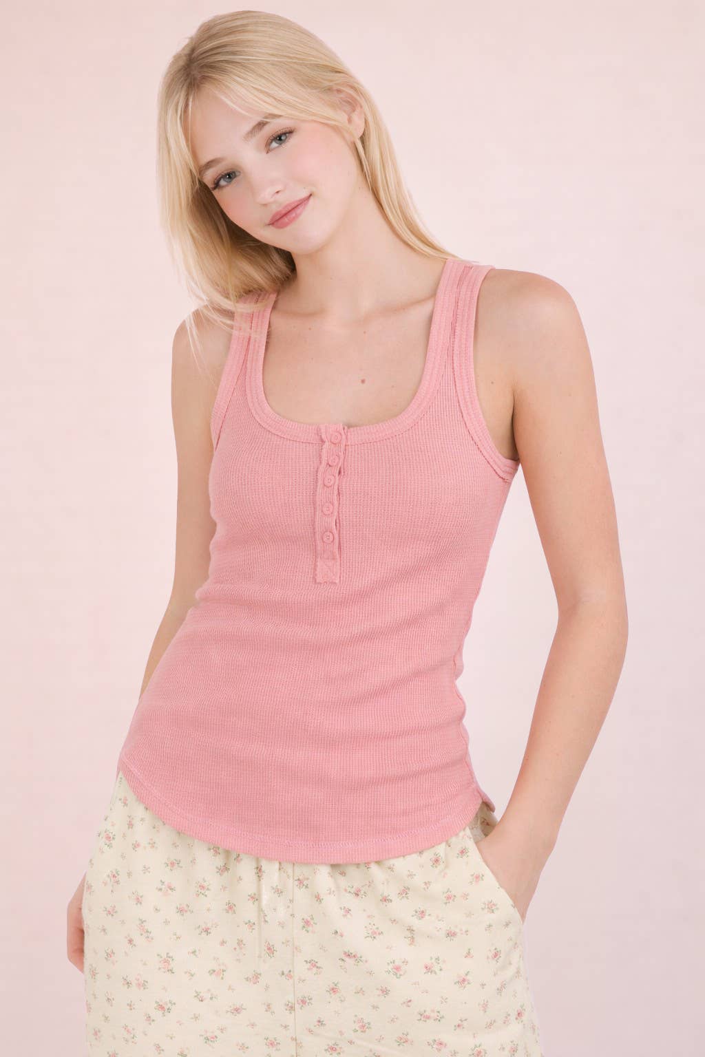 On Solid Ground (Red) Stripe Tank