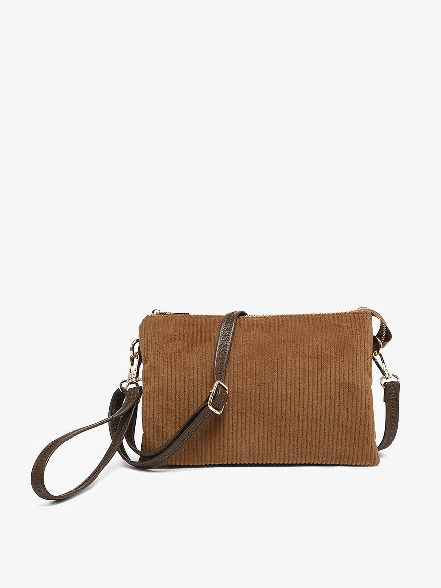 Izzy (Brown) Corduroy Crossbody/Wristlet