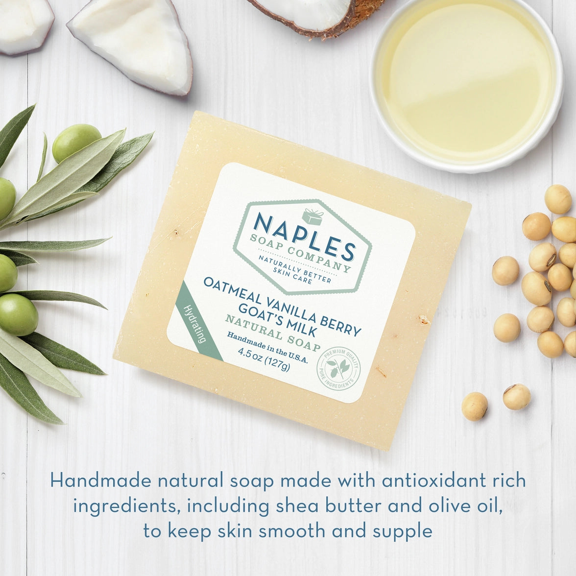 Naples Soap Co.: Oatmeal Vanilla Berry Goat's Milk Natural Soap