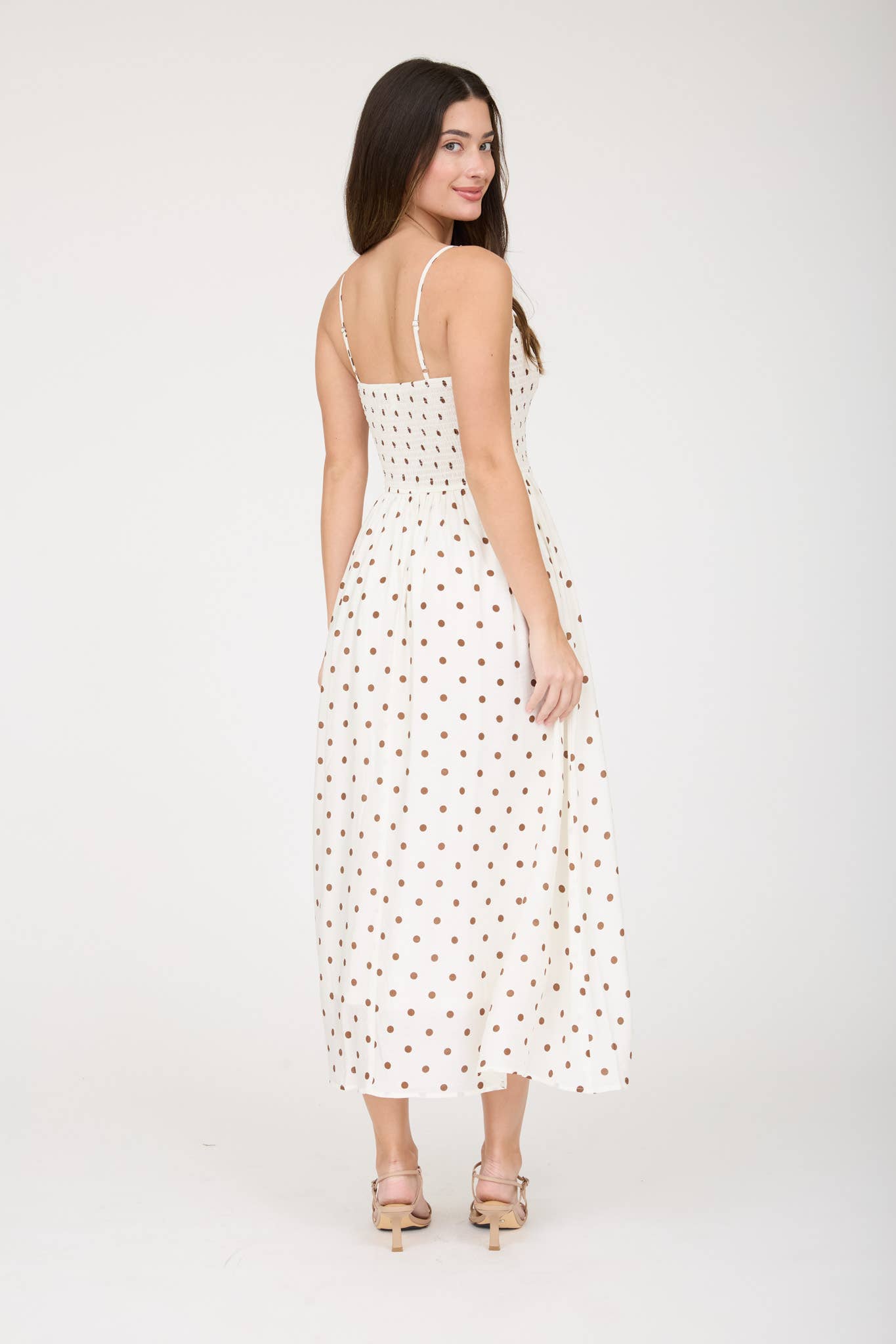 Simply Stated (White) Polka Dot Dress