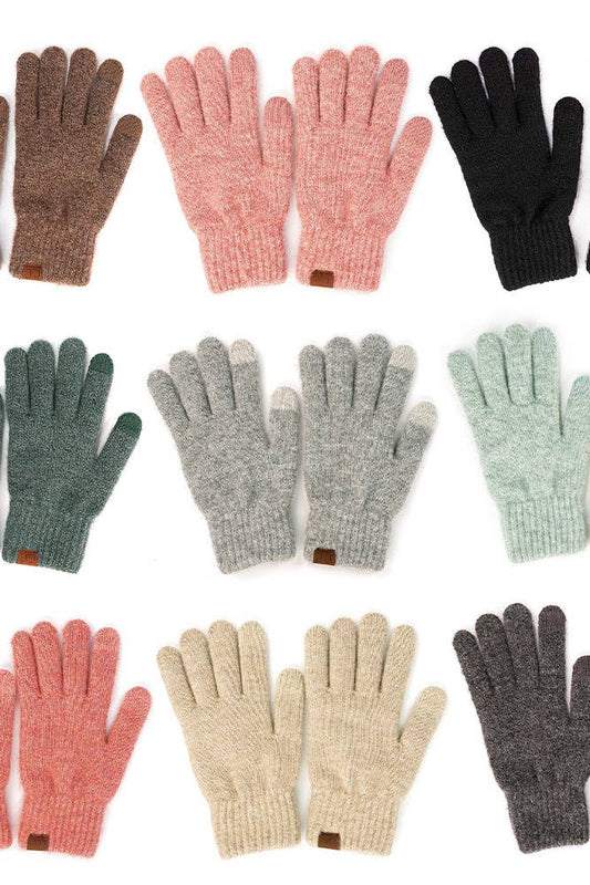 C.C Heather Knit Touch Gloves