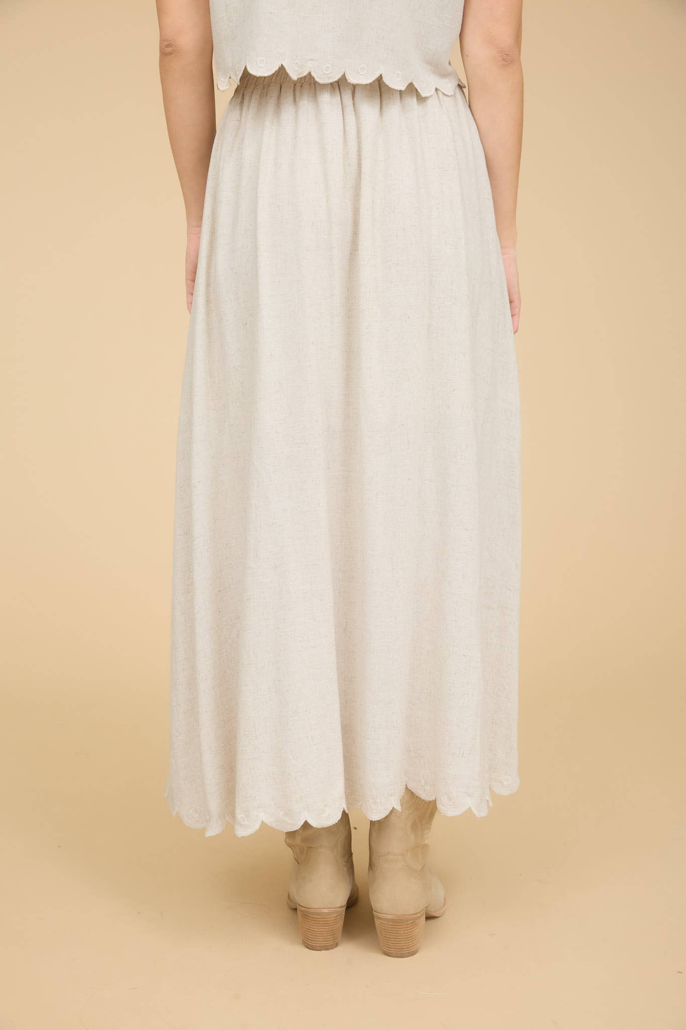 Enchanted Flow Scallop Hem Skirt