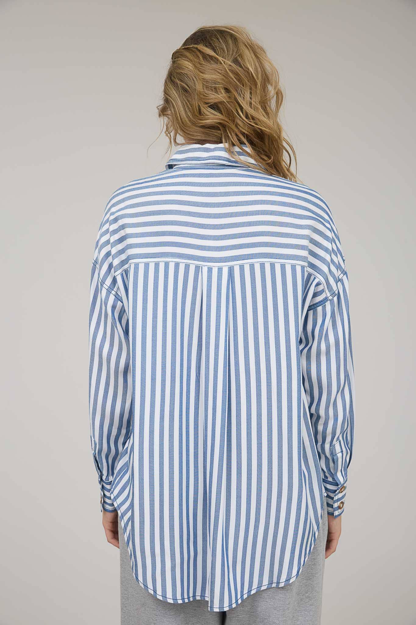 Striking Stripes (Blue) Button Down Shirt