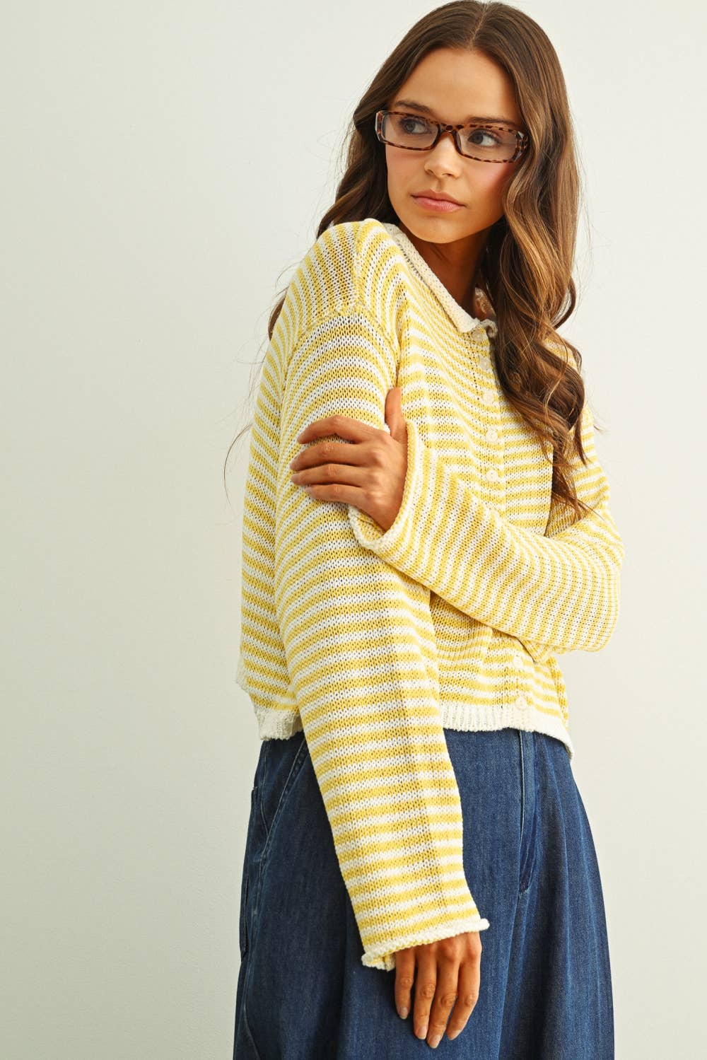 Morning Sunrise Stripe Knit Cardigan