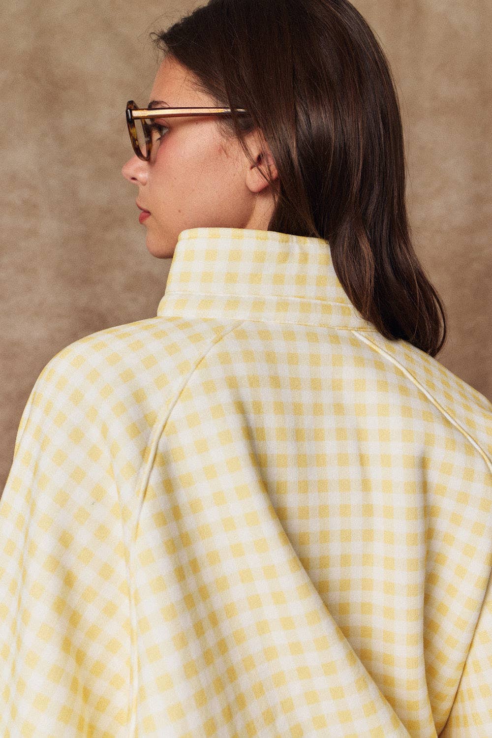 Checked In (Ylw) Gingham Check Pullover