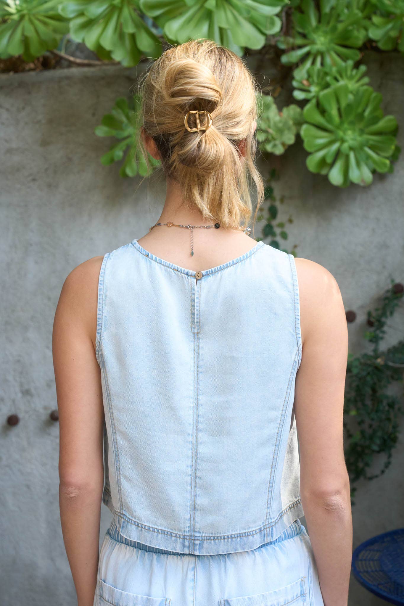 East To West Tencel Denim Top