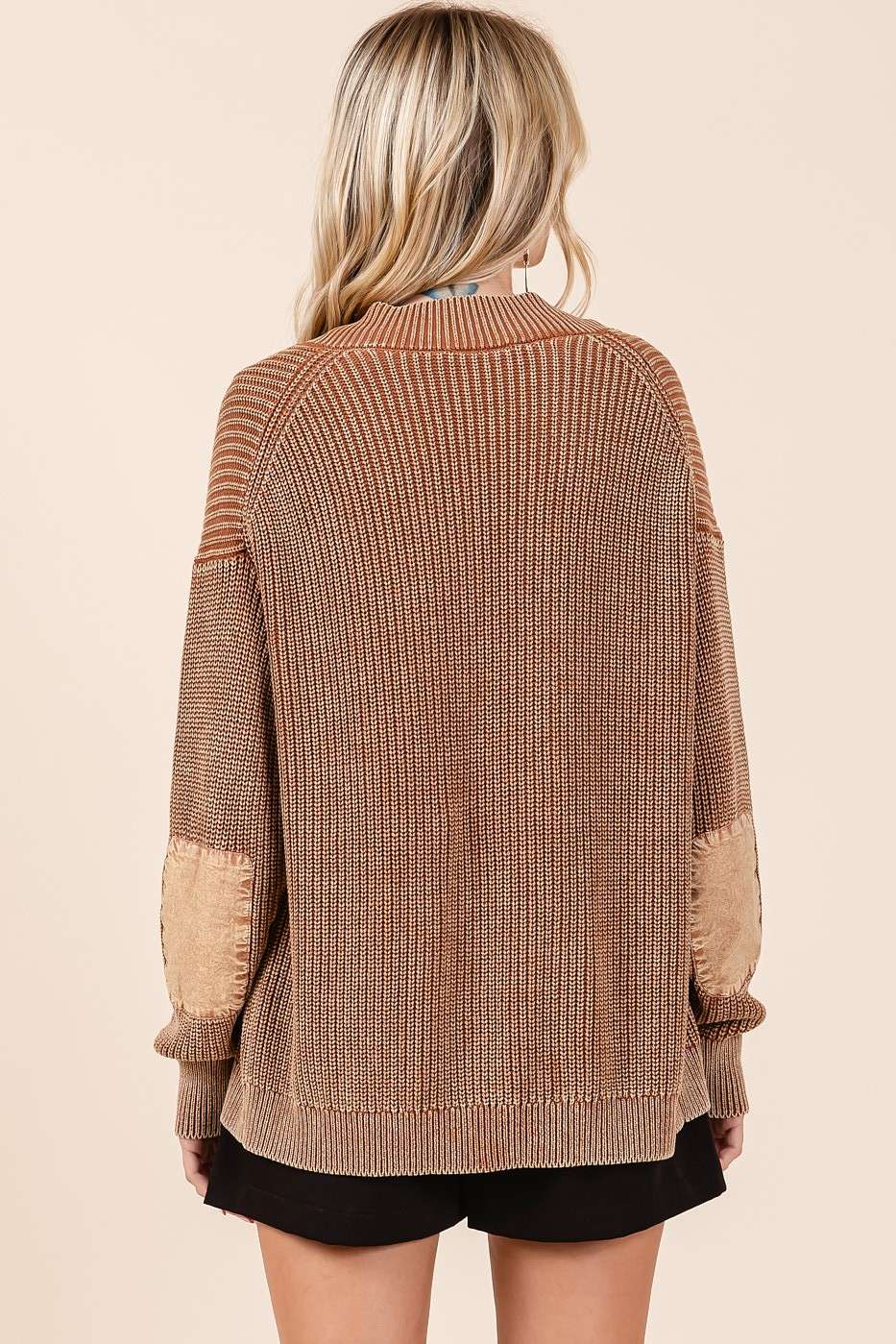 Miles Away (Camel) Mineral Wash Cardigan