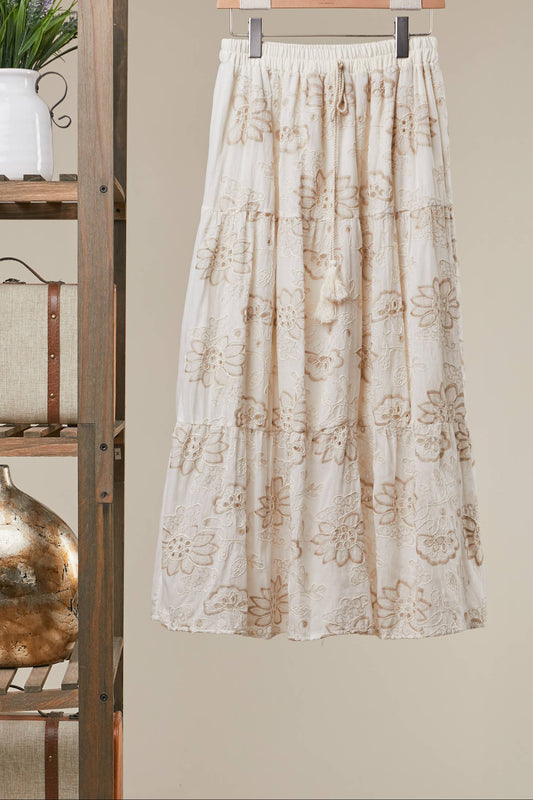Heirloom Garden Embroidered Maxi Skirt