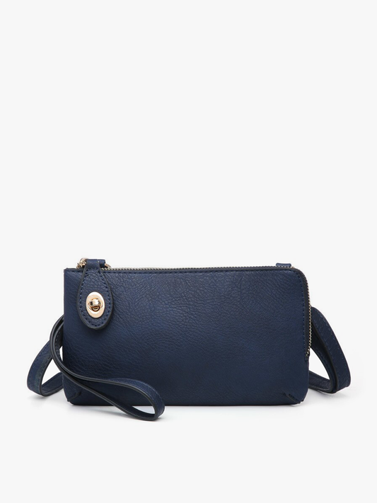 Kendall (Navy) Crossbody/Wristlet w/ Twist Lock