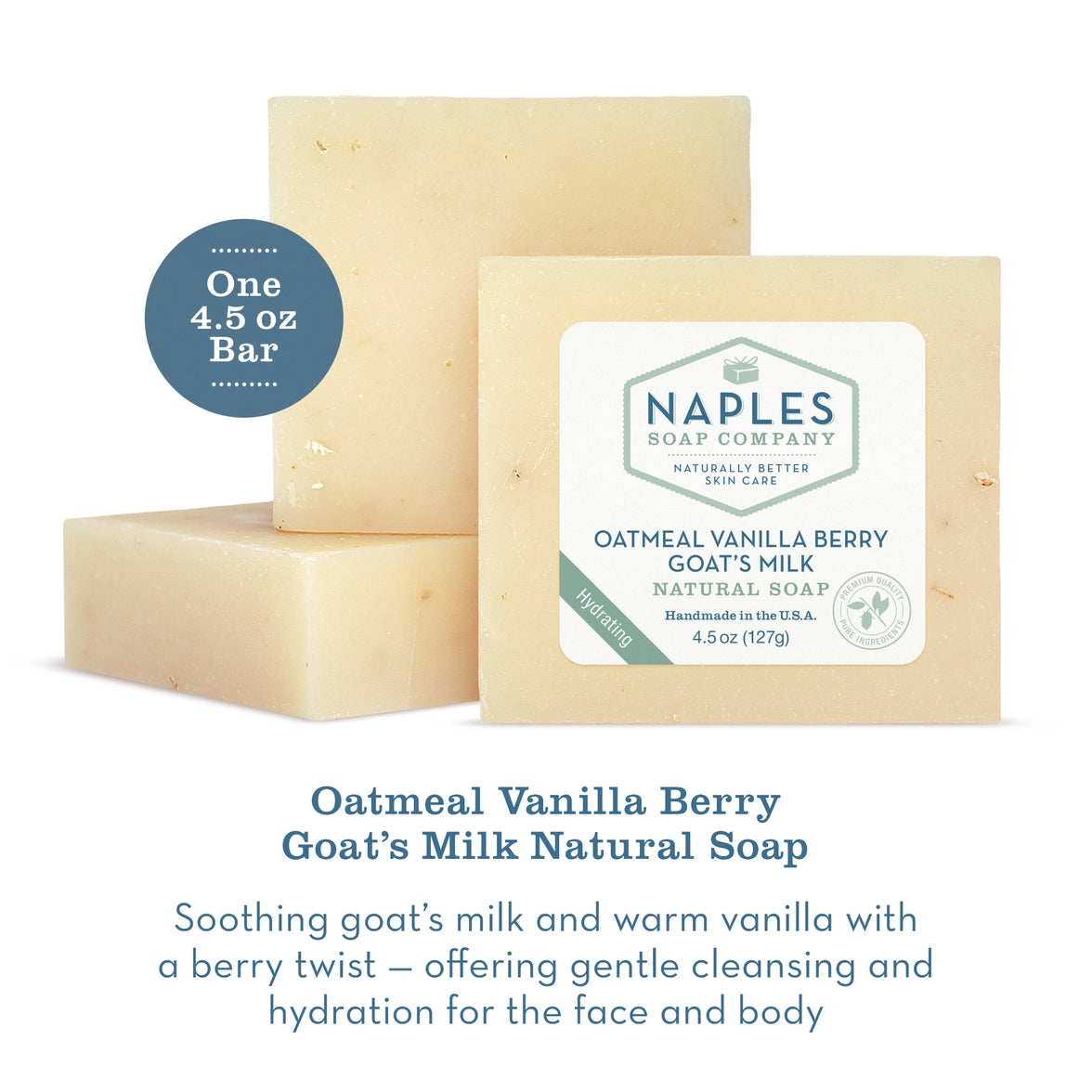 Naples Soap Co.: Oatmeal Vanilla Berry Goat's Milk Natural Soap