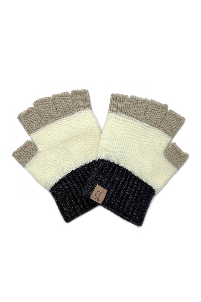 Color Block Fingerless Gloves
