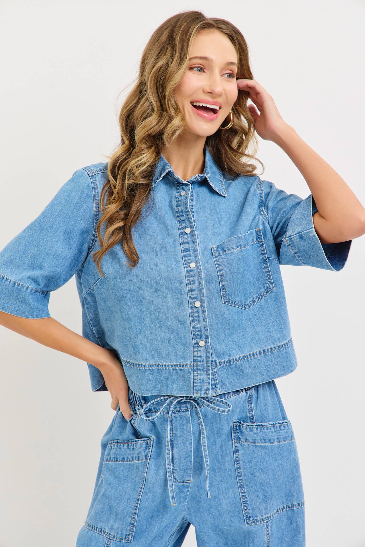 Ready To Roll Short Sleeve Denim Shirt