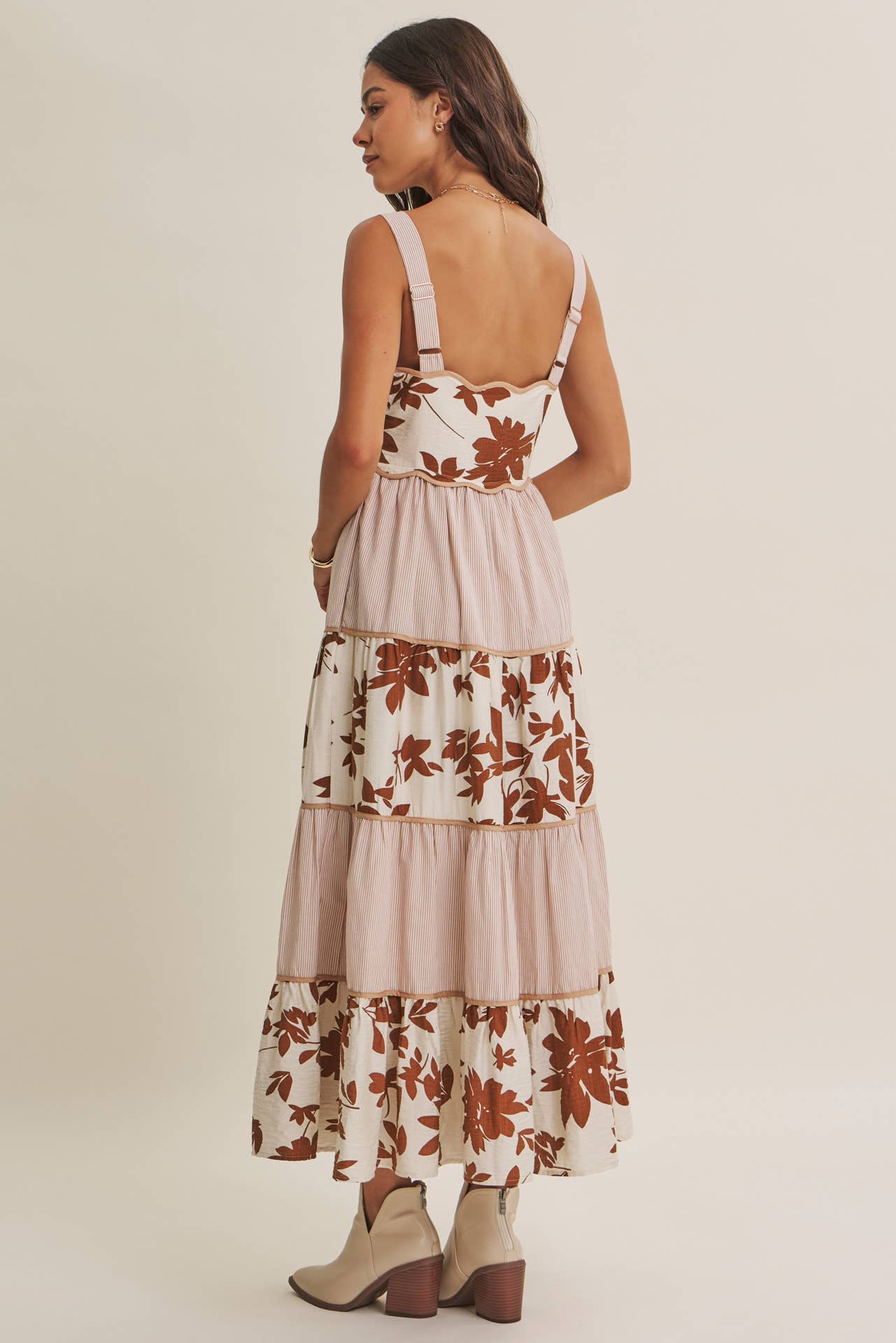 Dreamy Ideal (Mocha) Tiered Dress