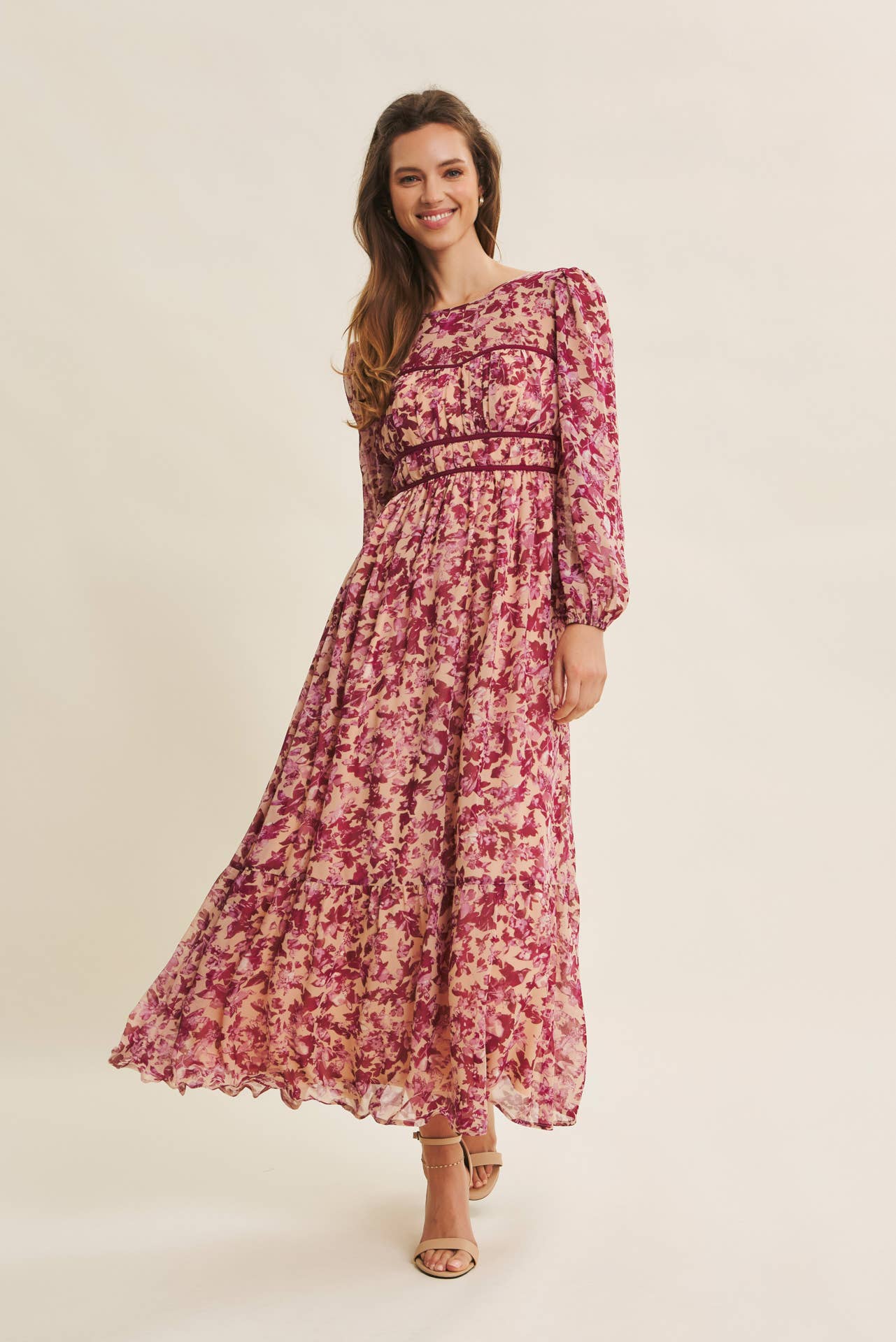 Timeless Charm Floral Bustier Maxi Dress