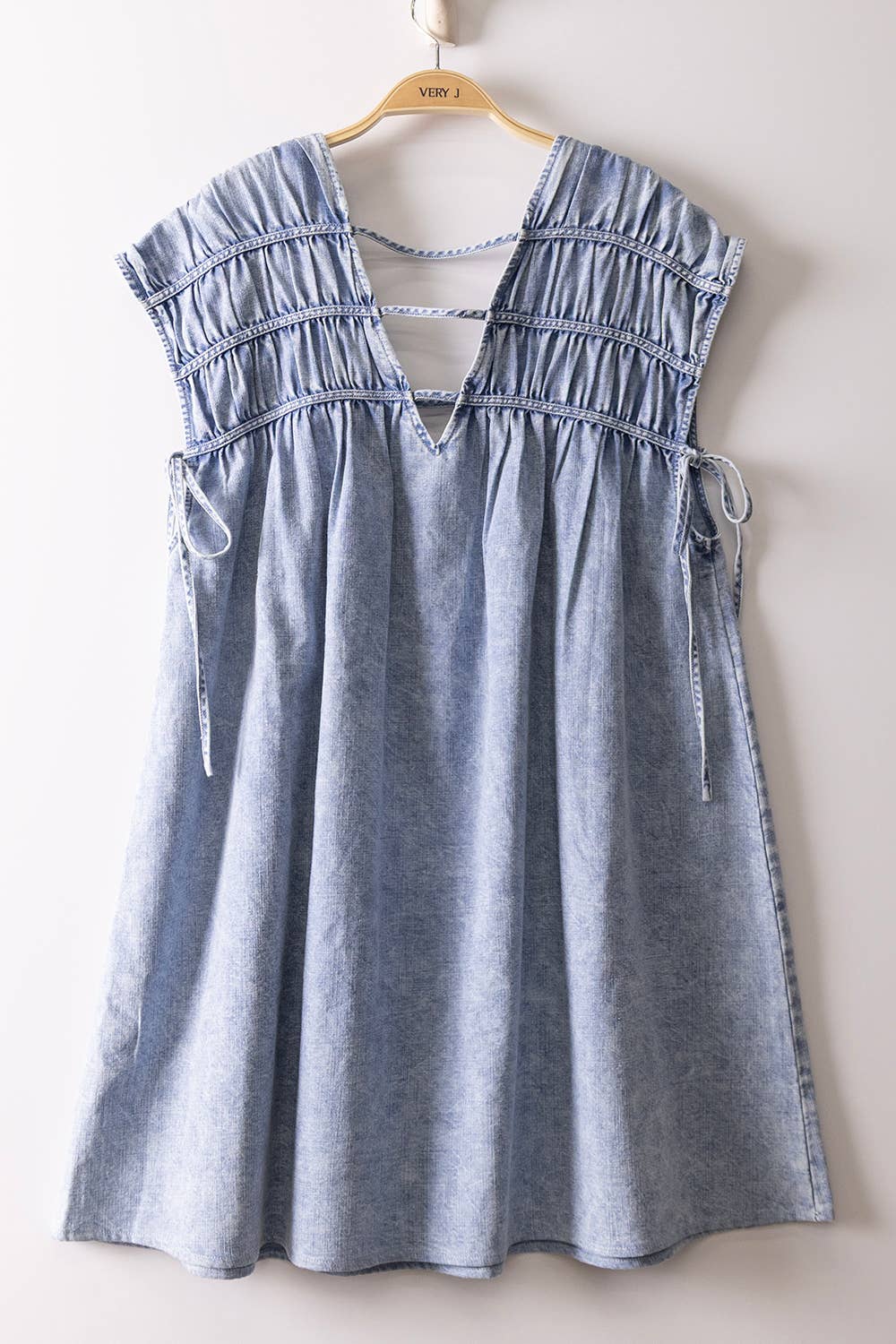 Wondering Soul Cotton Chambray Dress