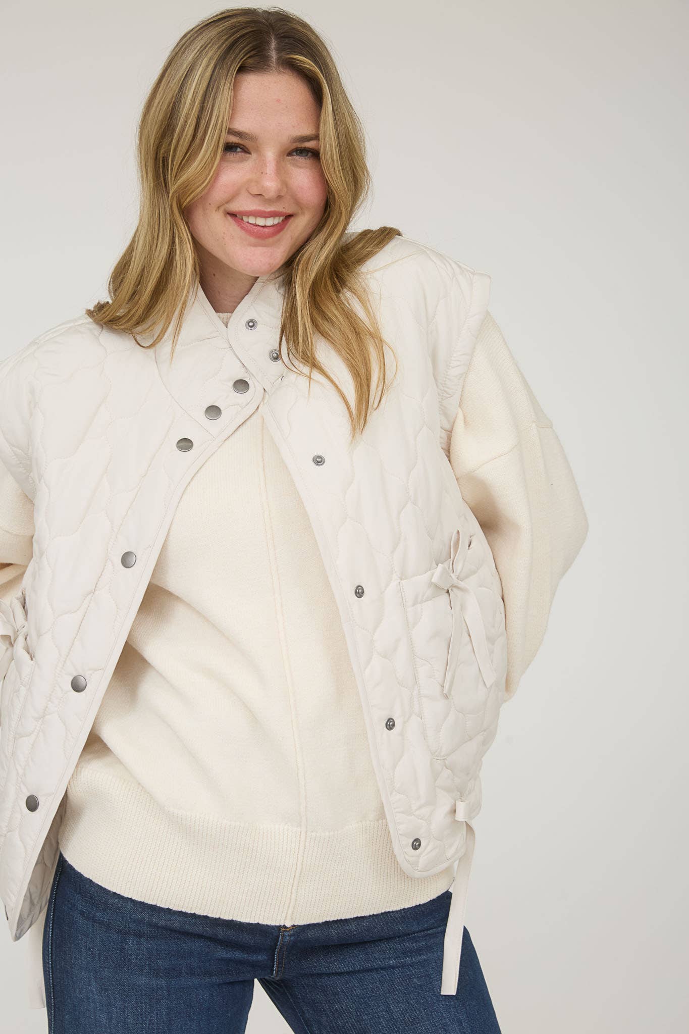 Snowy Mountain (Ivory) Puffer Vest