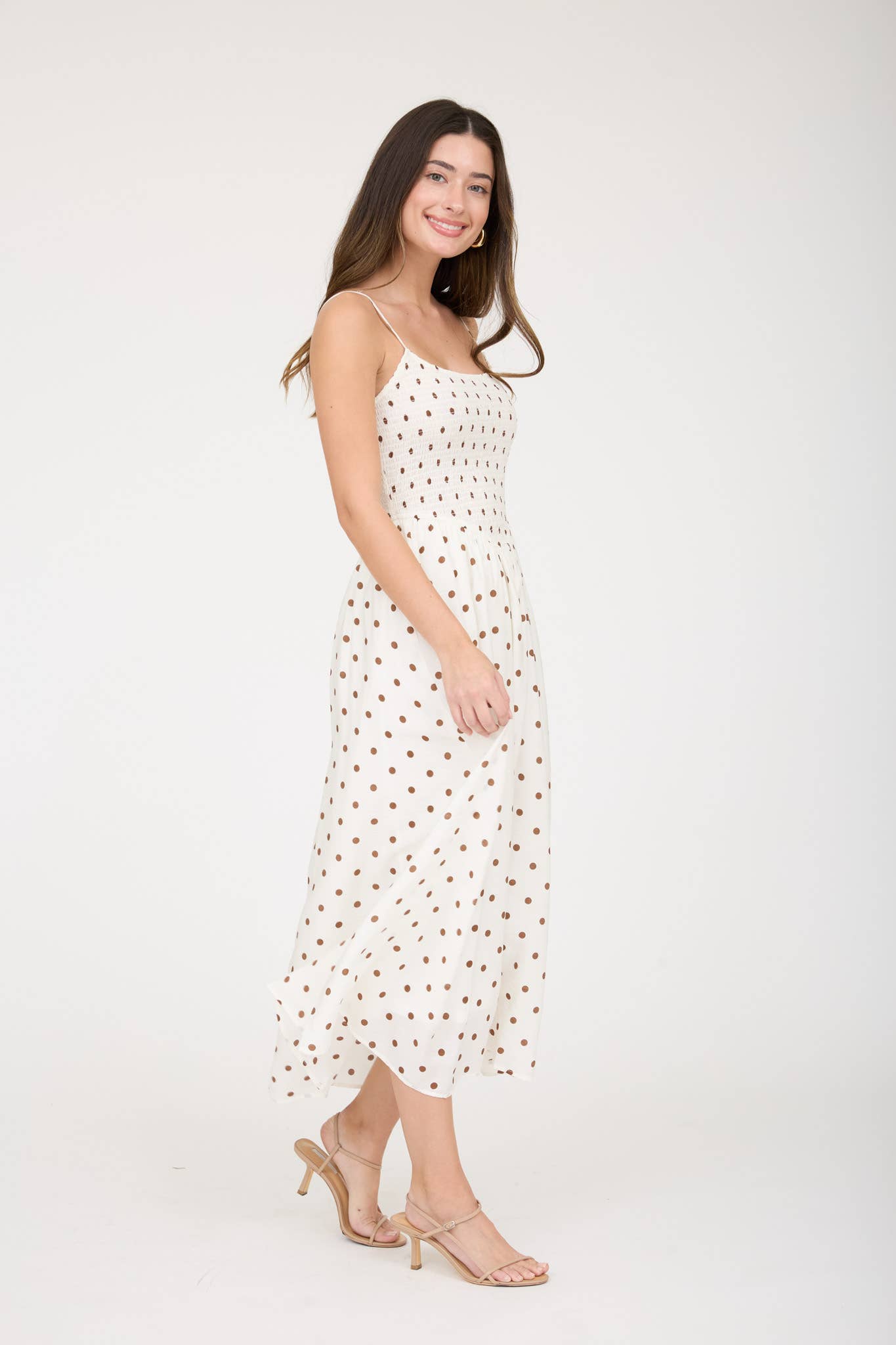 Simply Stated (White) Polka Dot Dress