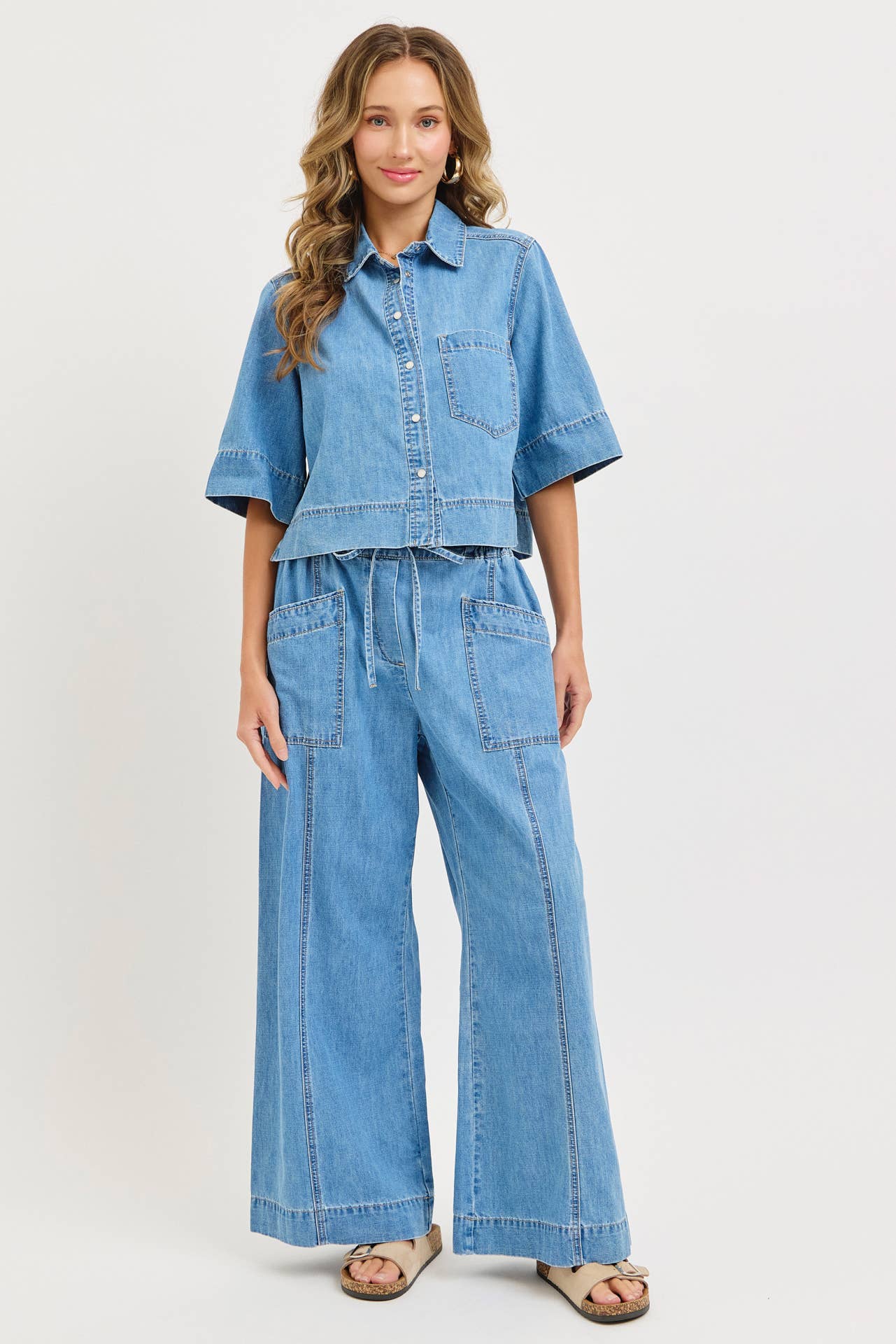 Ready To Roll Pull-On Wide Leg Jeans