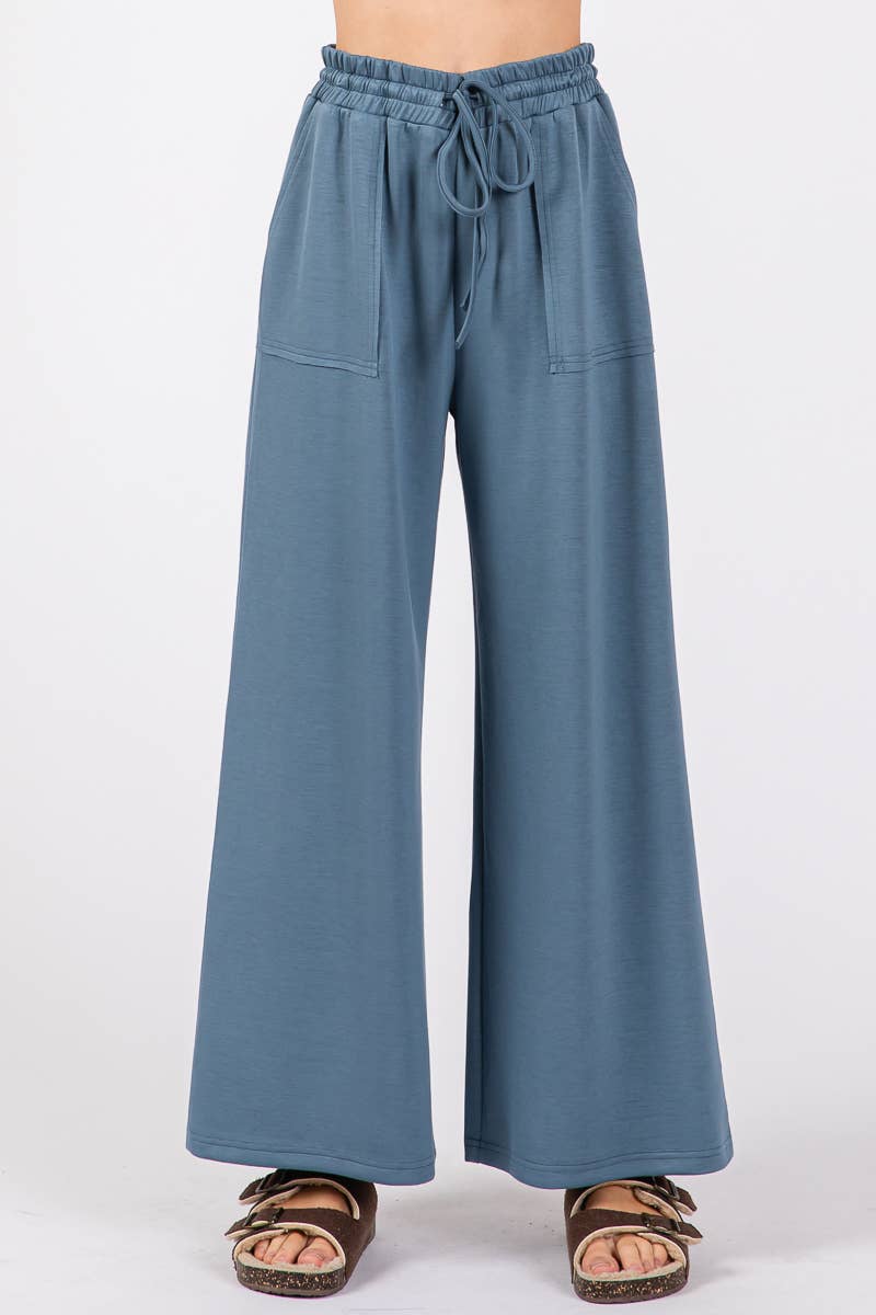 Elevated Look (Blue) Wide Leg Pant