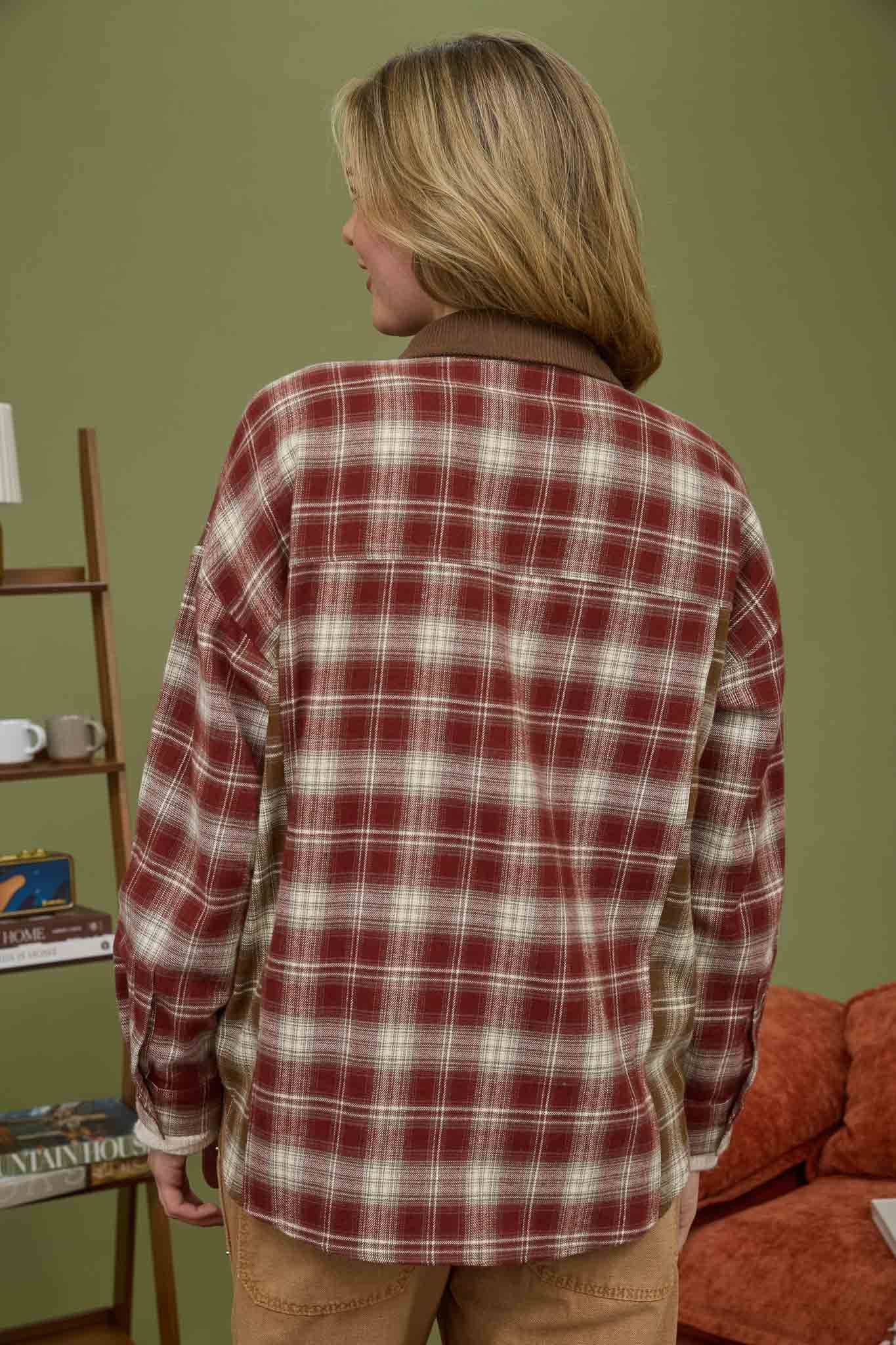 By The Stream (Wine) Plaid Mix Shirt