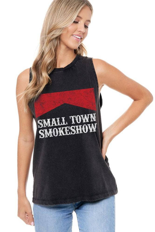Small Town Smokeshow Vtg Wash Tank
