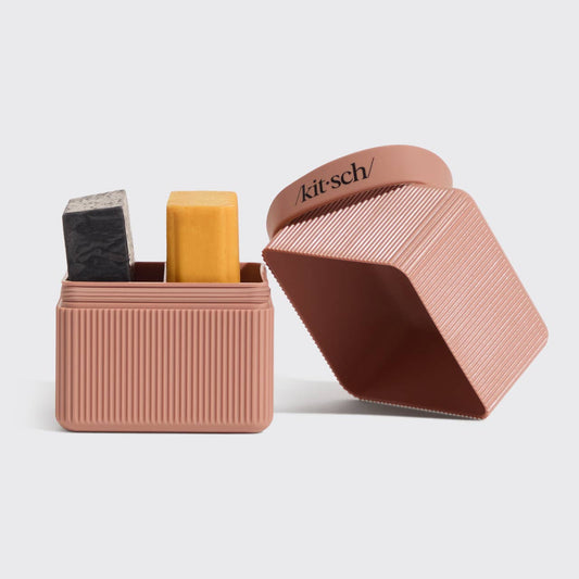 Kitsch 2-Compartment Travel Case - Terracotta