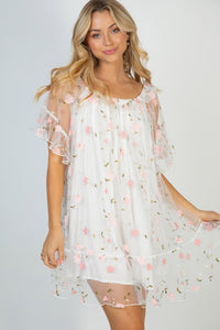 Day Date WHITE Embroidered Dress