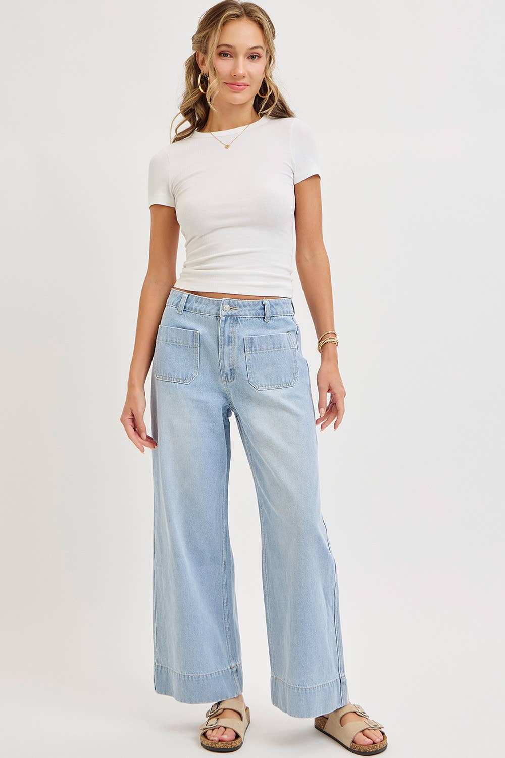 Time & Space Wide Leg Jeans