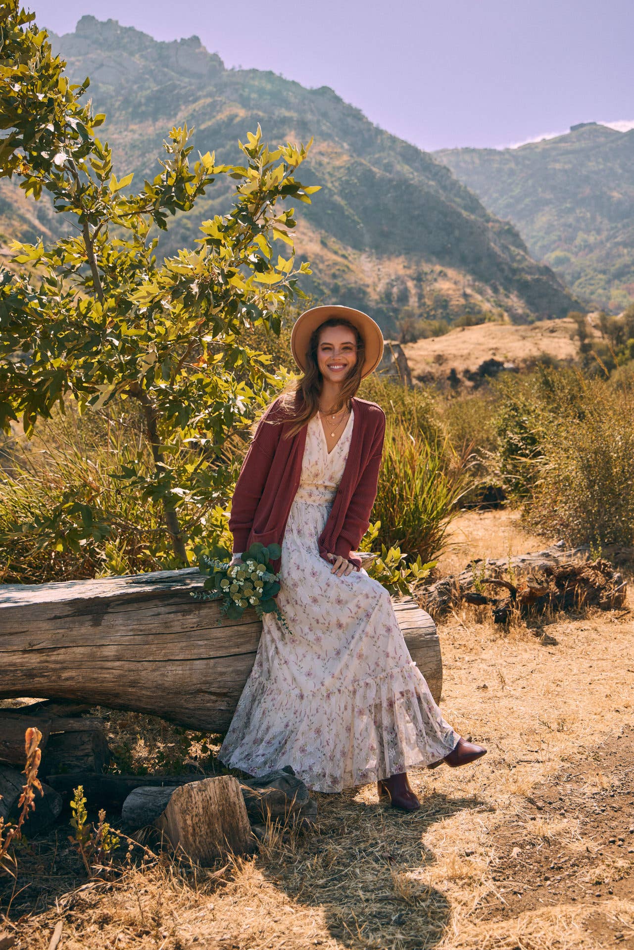 Down To Earth (Redwood) Slouch Cardigan