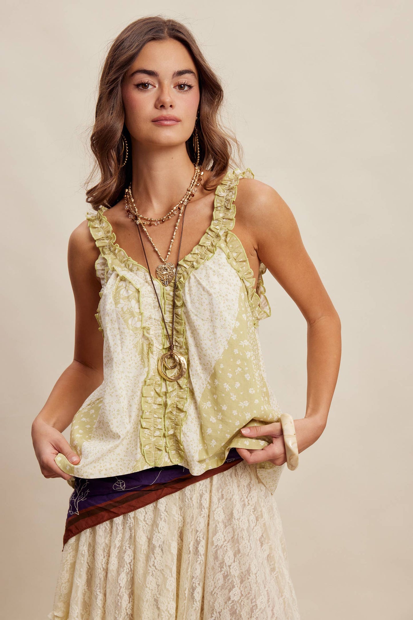 Free Festival Patchwork Tank Top