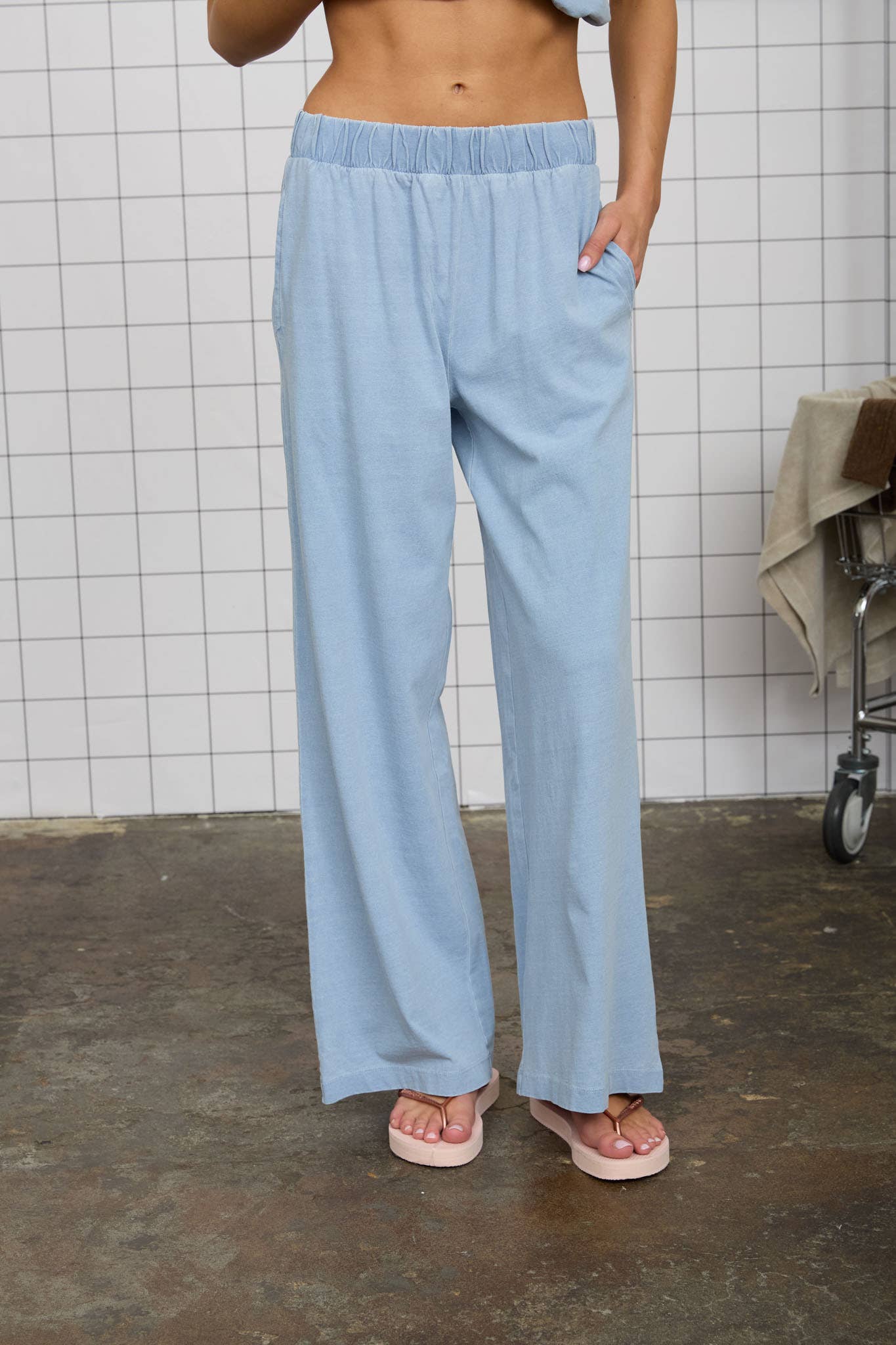 Lounge About (Lt Blue) Knit Pants