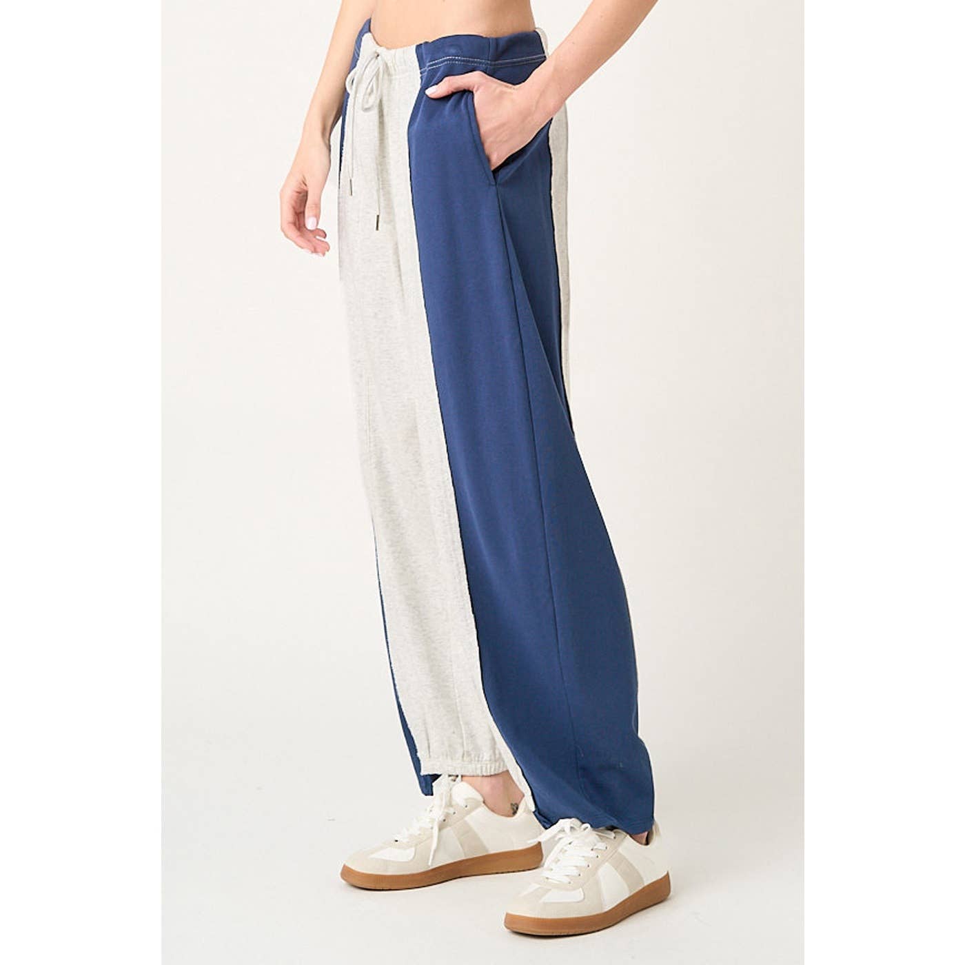 Game On (Navy/Grey) Barrel Jogger Pants