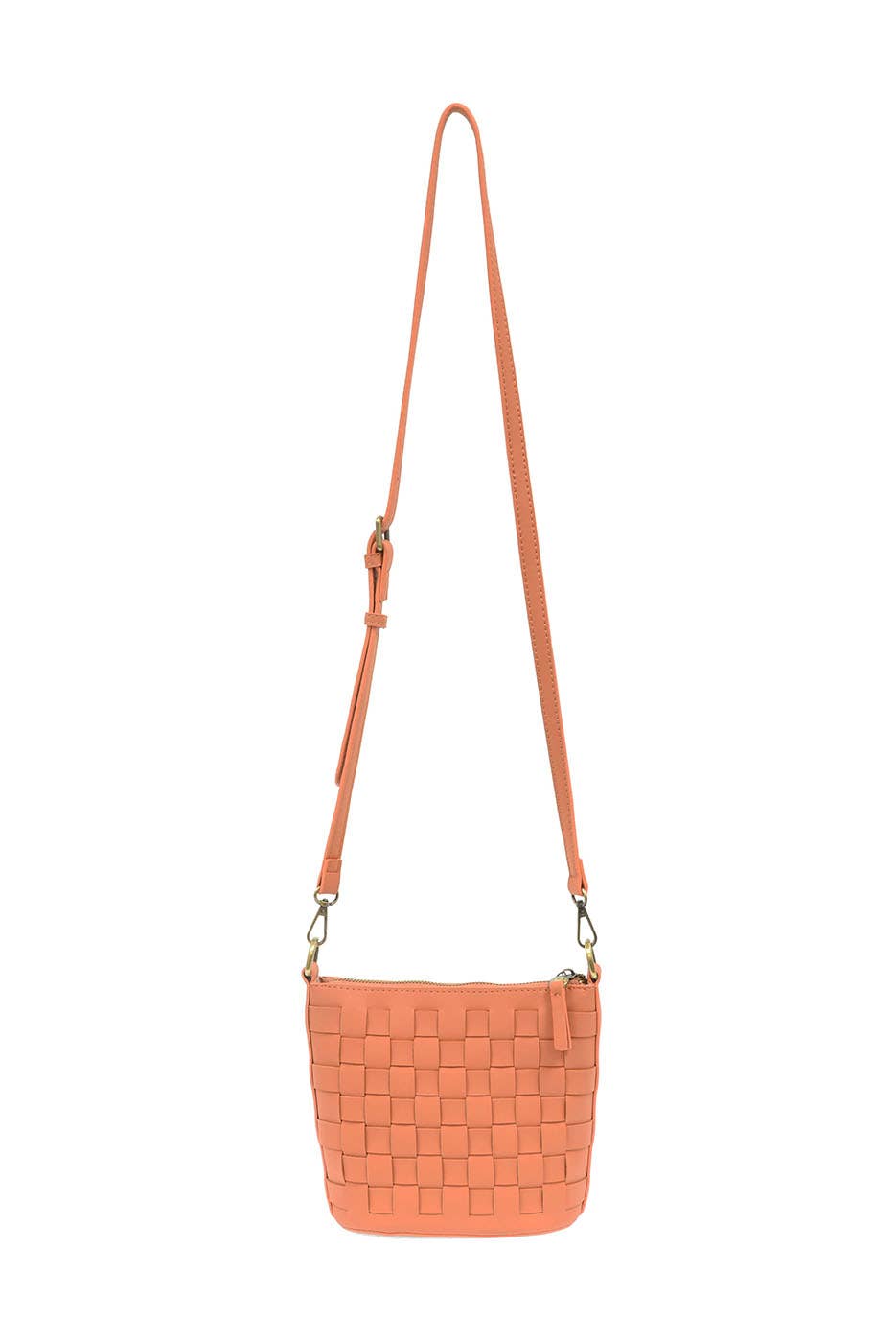 Maci (Coral) Woven Crossbody Bag
