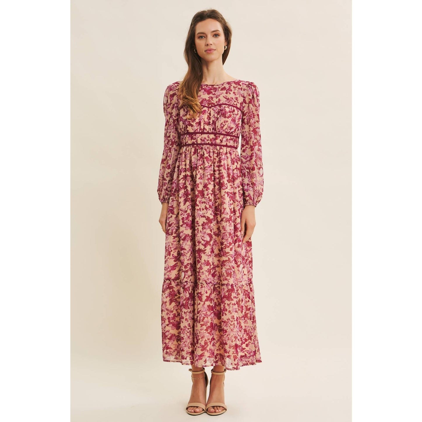 Timeless Charm Floral Bustier Maxi Dress