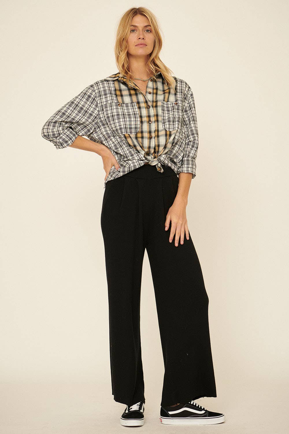 Vintage Ambitions Mixed Plaid Shirt