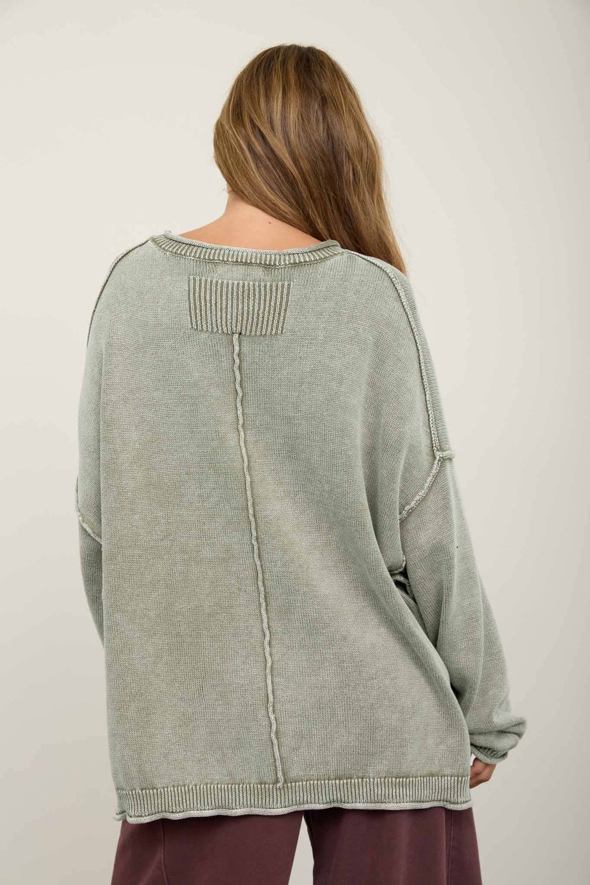 Here For You (Olive) Oversized Sweater