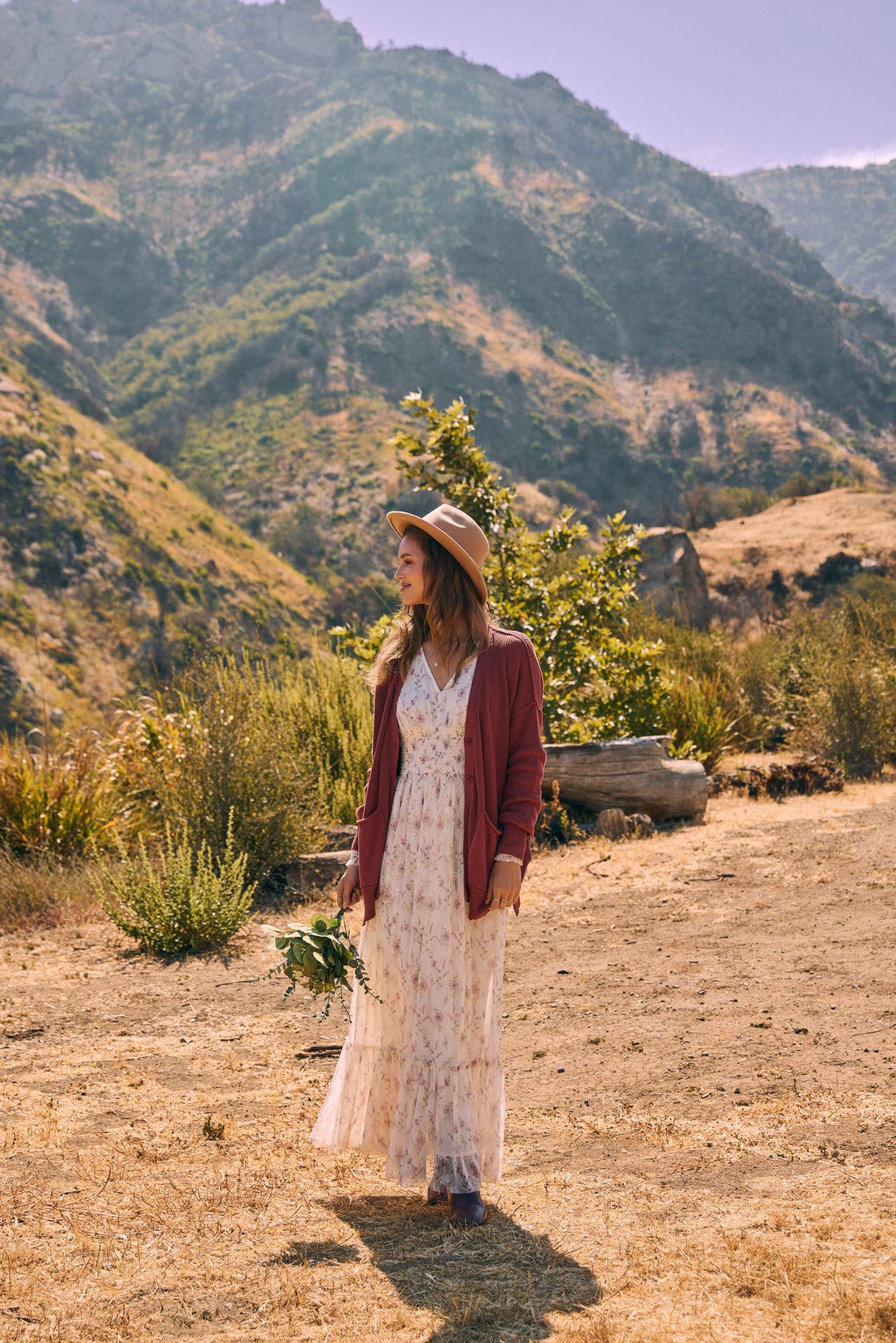 Down To Earth (Redwood) Slouch Cardigan