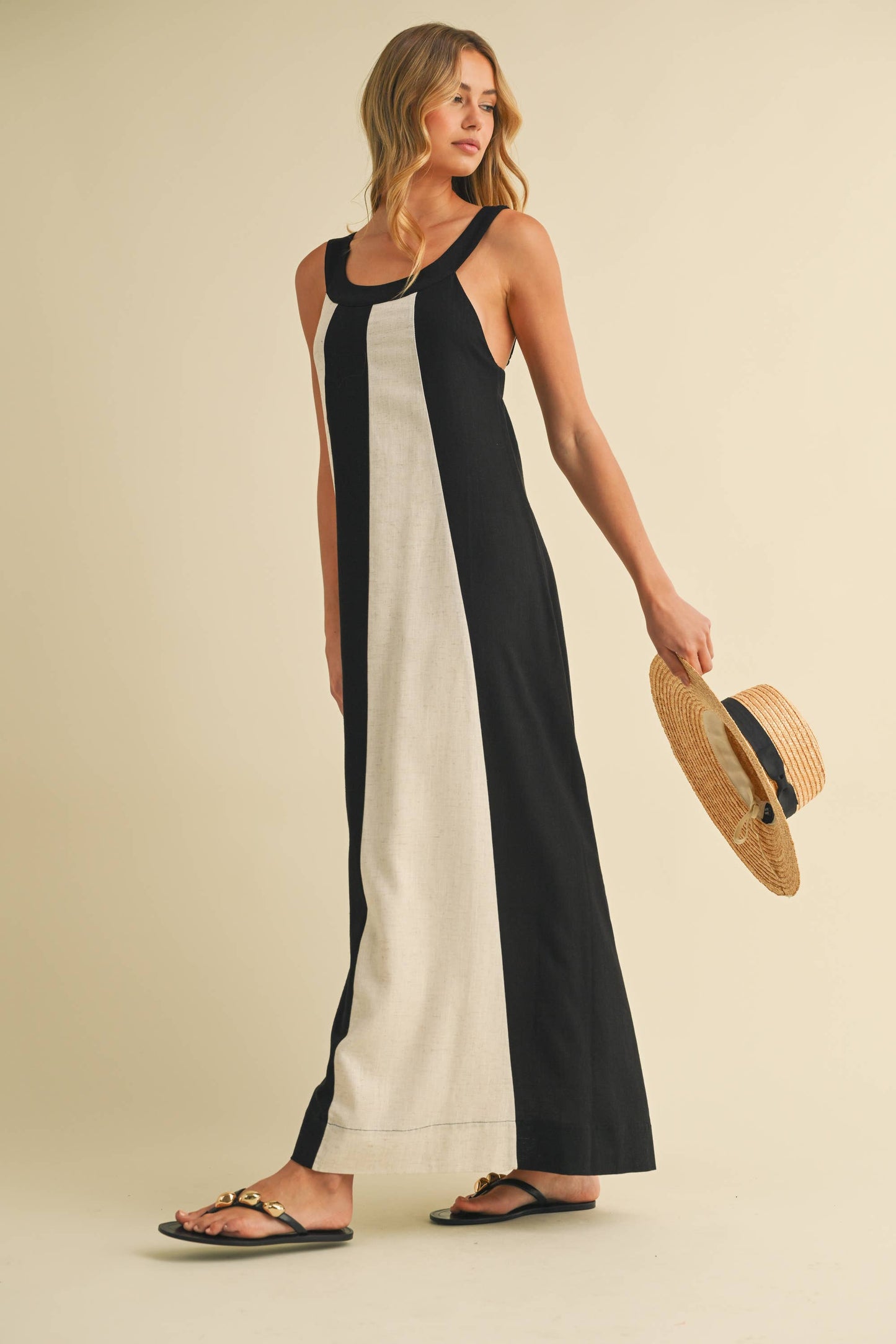 Leaving Town Color Block Maxi Dress