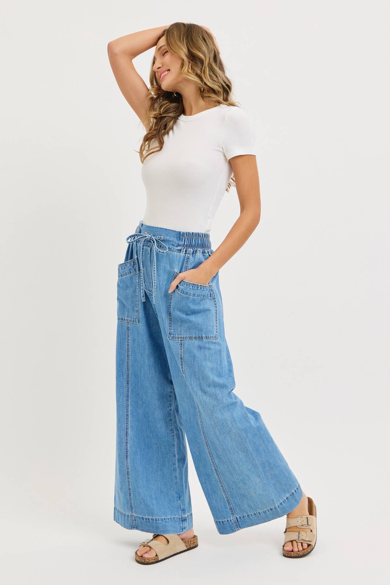 Ready To Roll Pull-On Wide Leg Jeans