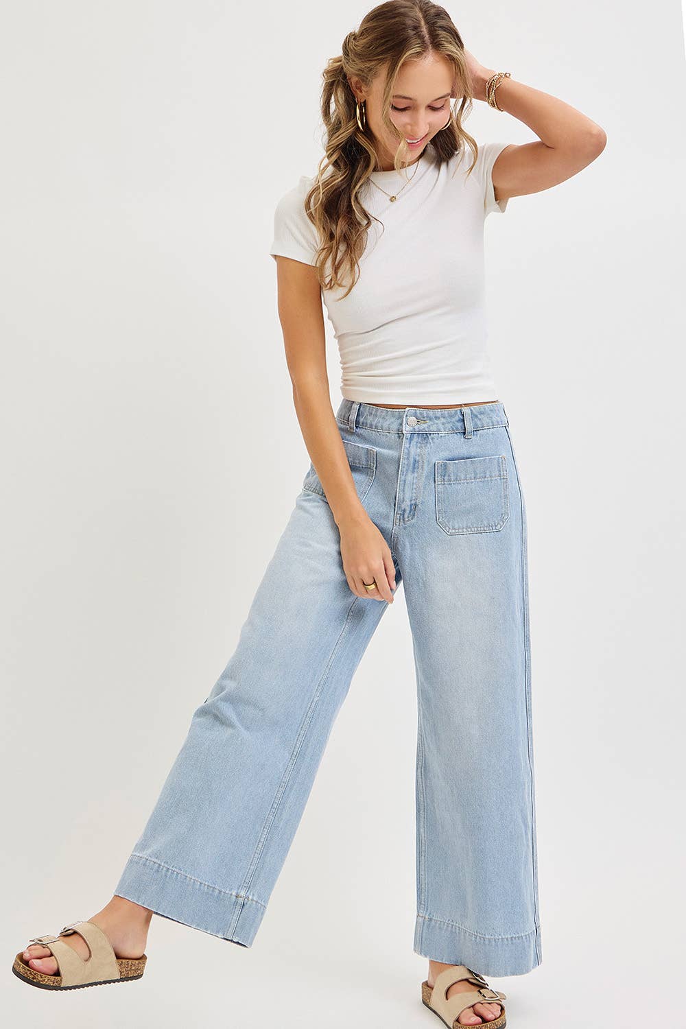 Time & Space Wide Leg Jeans