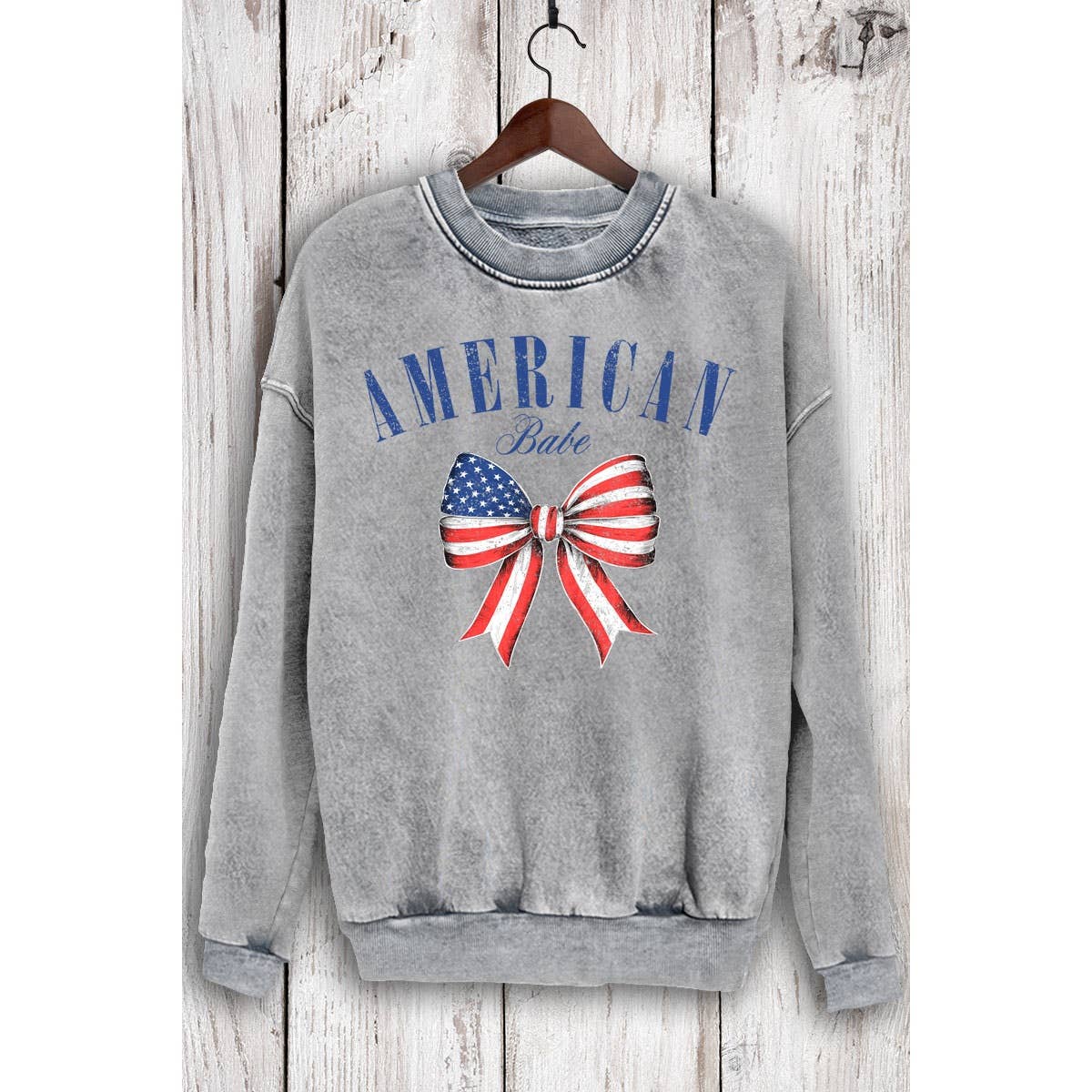 America Bow (Grey) Mineral Pullover