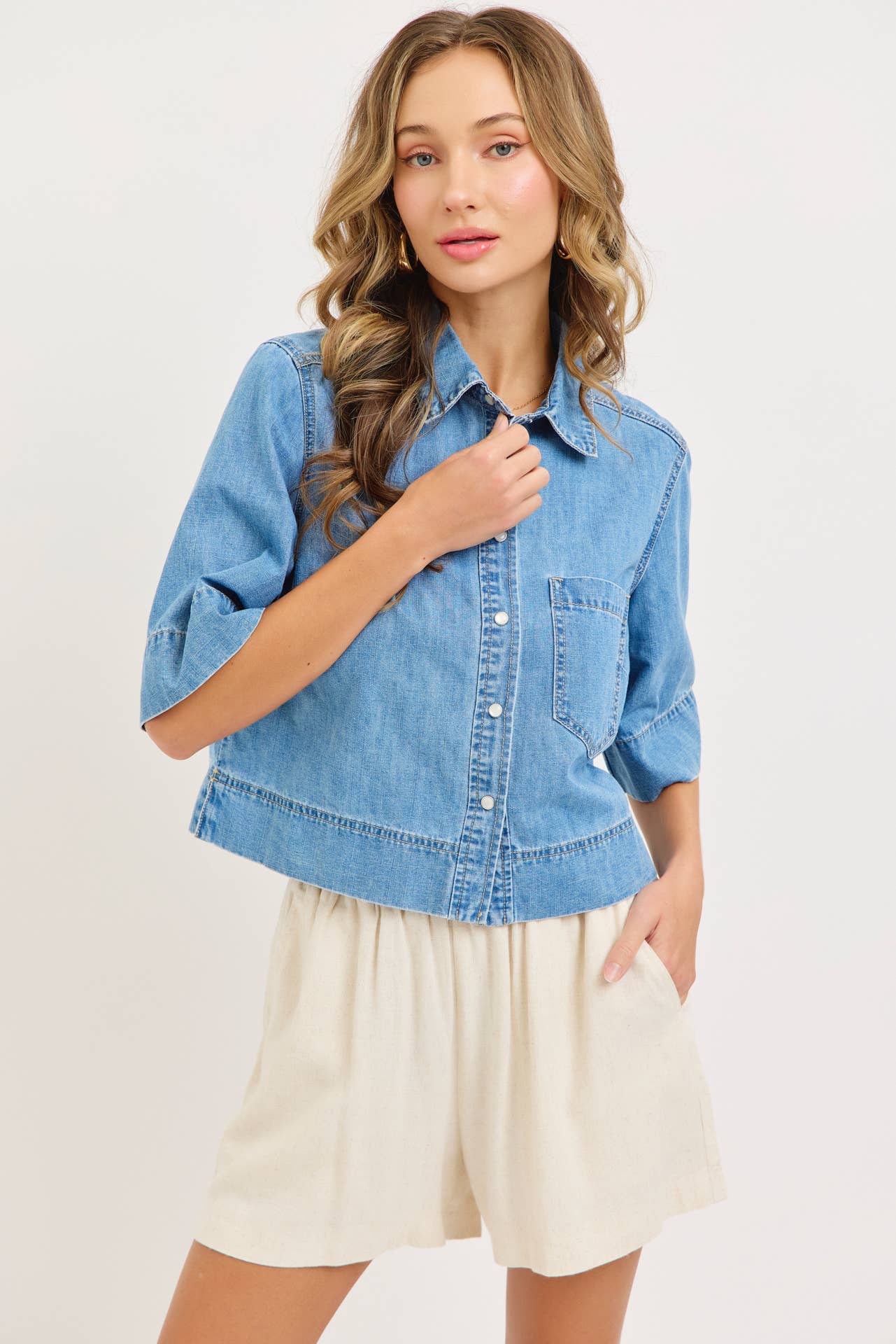 Ready To Roll Short Sleeve Denim Shirt