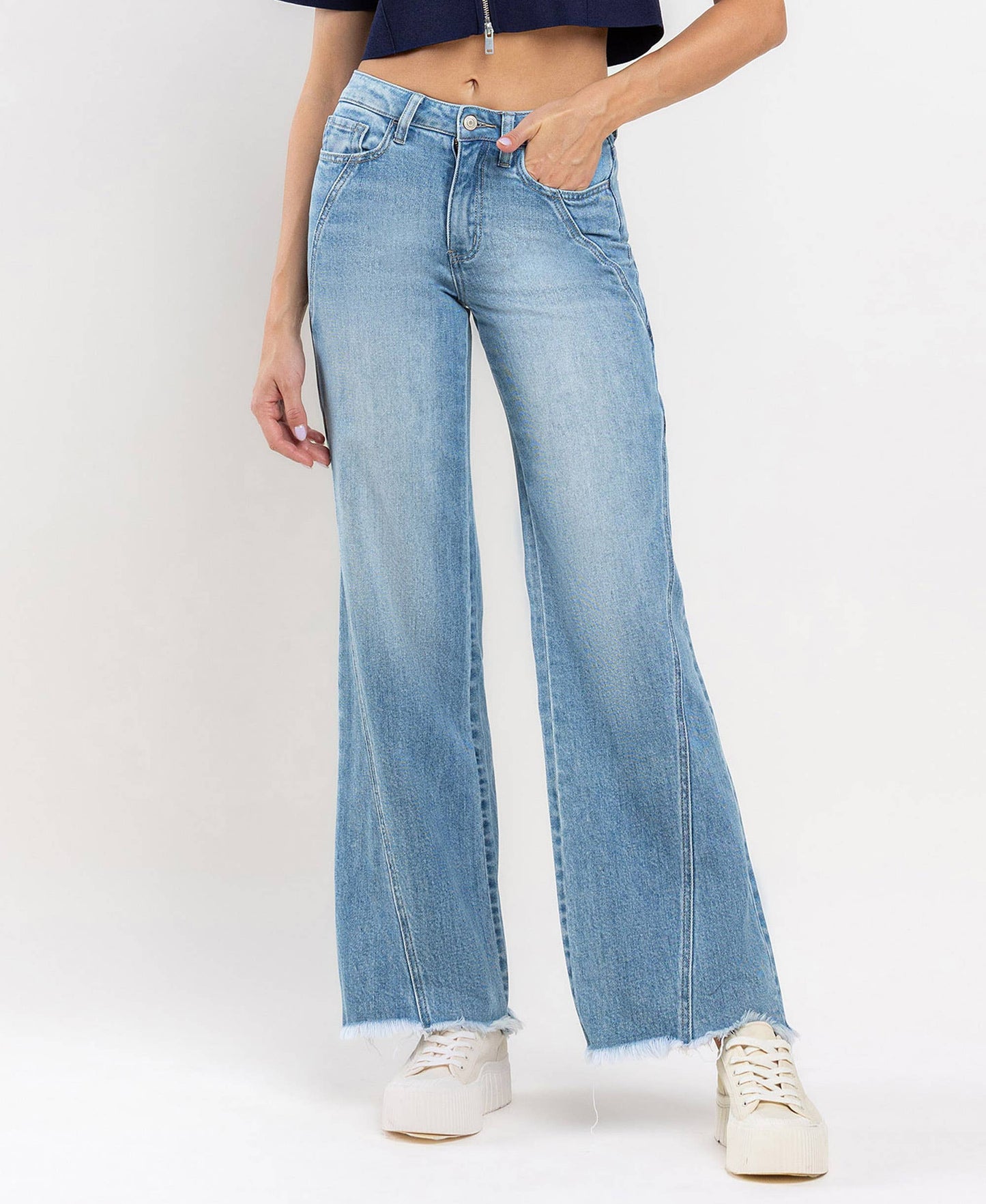 Vervet: Seams Right Wide Leg Jeans