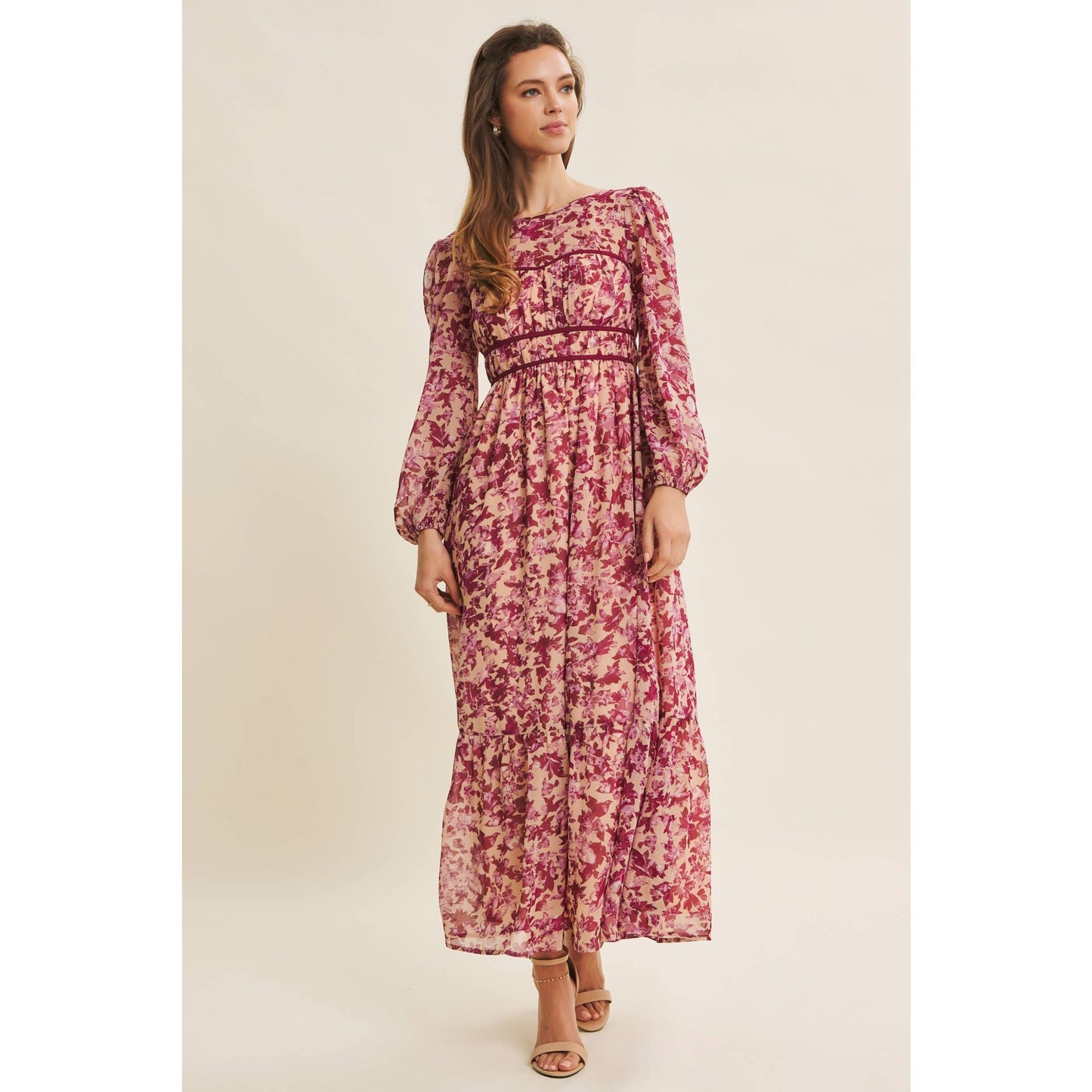 Timeless Charm Floral Bustier Maxi Dress