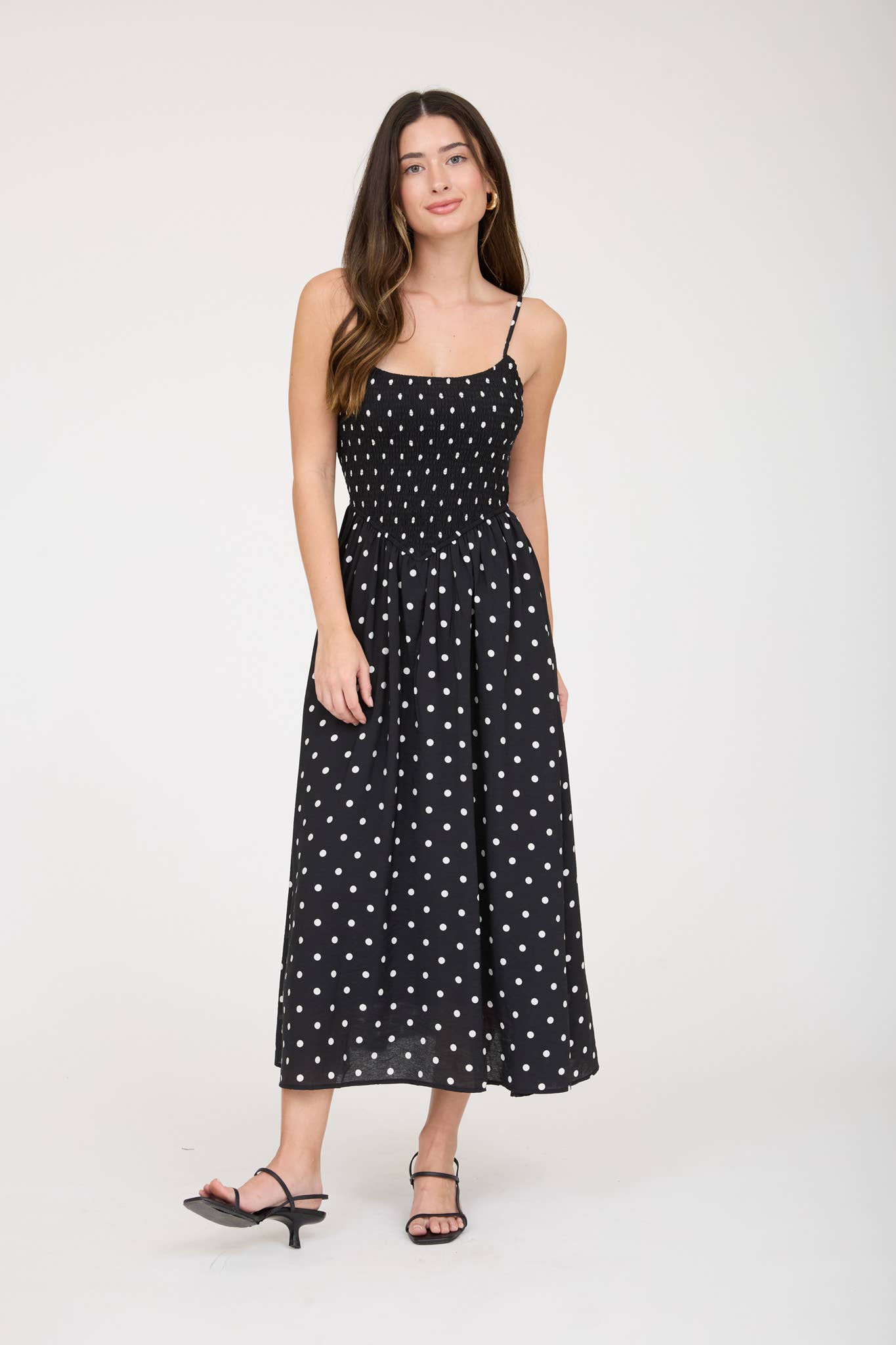 Simply Stated (Black) Polka Dot Dress
