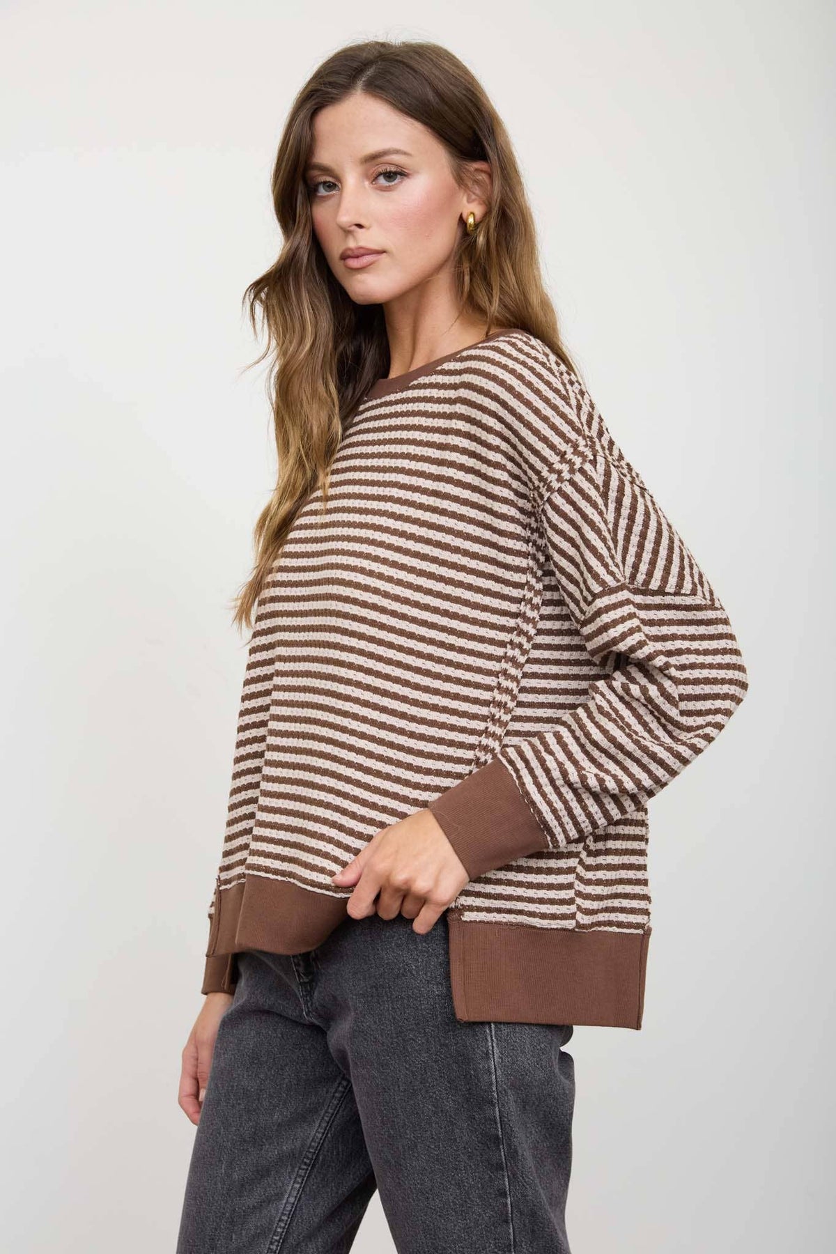 Stripe It Right (Brown) Stripe Top