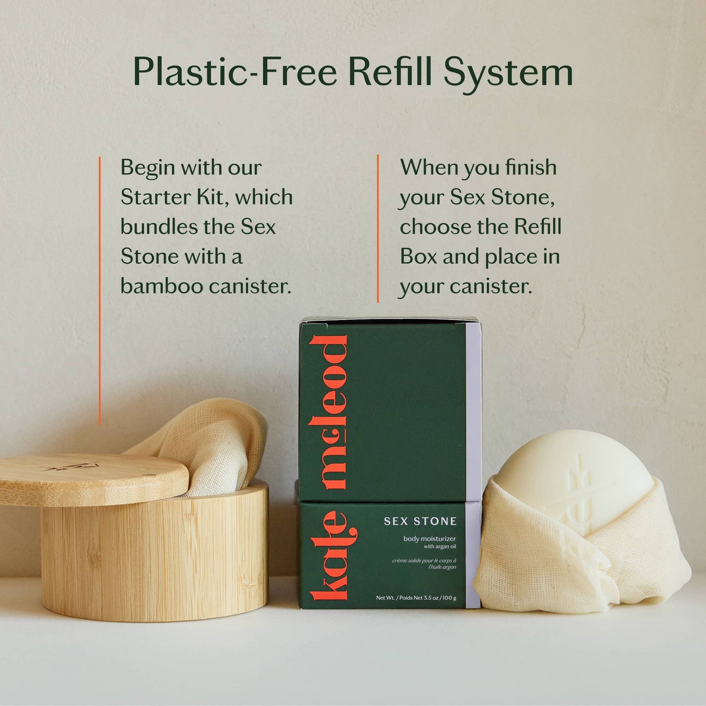 Kate McLeod: Sex Stone | Starter Kit Sensual Massage Bar & Intimacy Oil