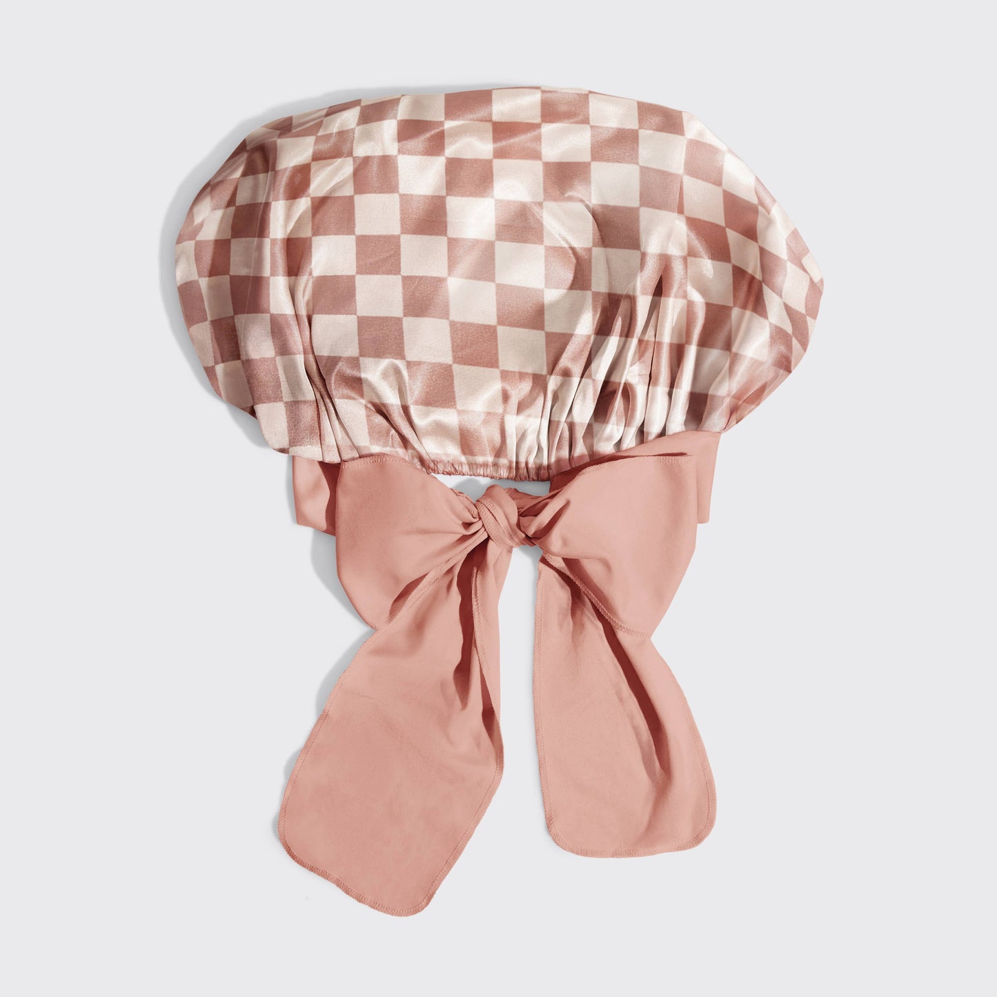 Kitsch Oversized Satin Bonnet - Checker