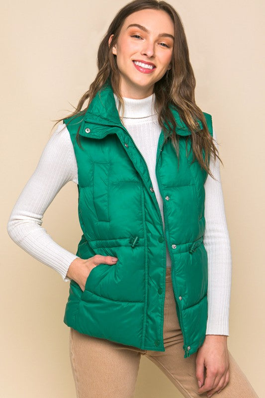 On The Move (Green) Puffer Vest
